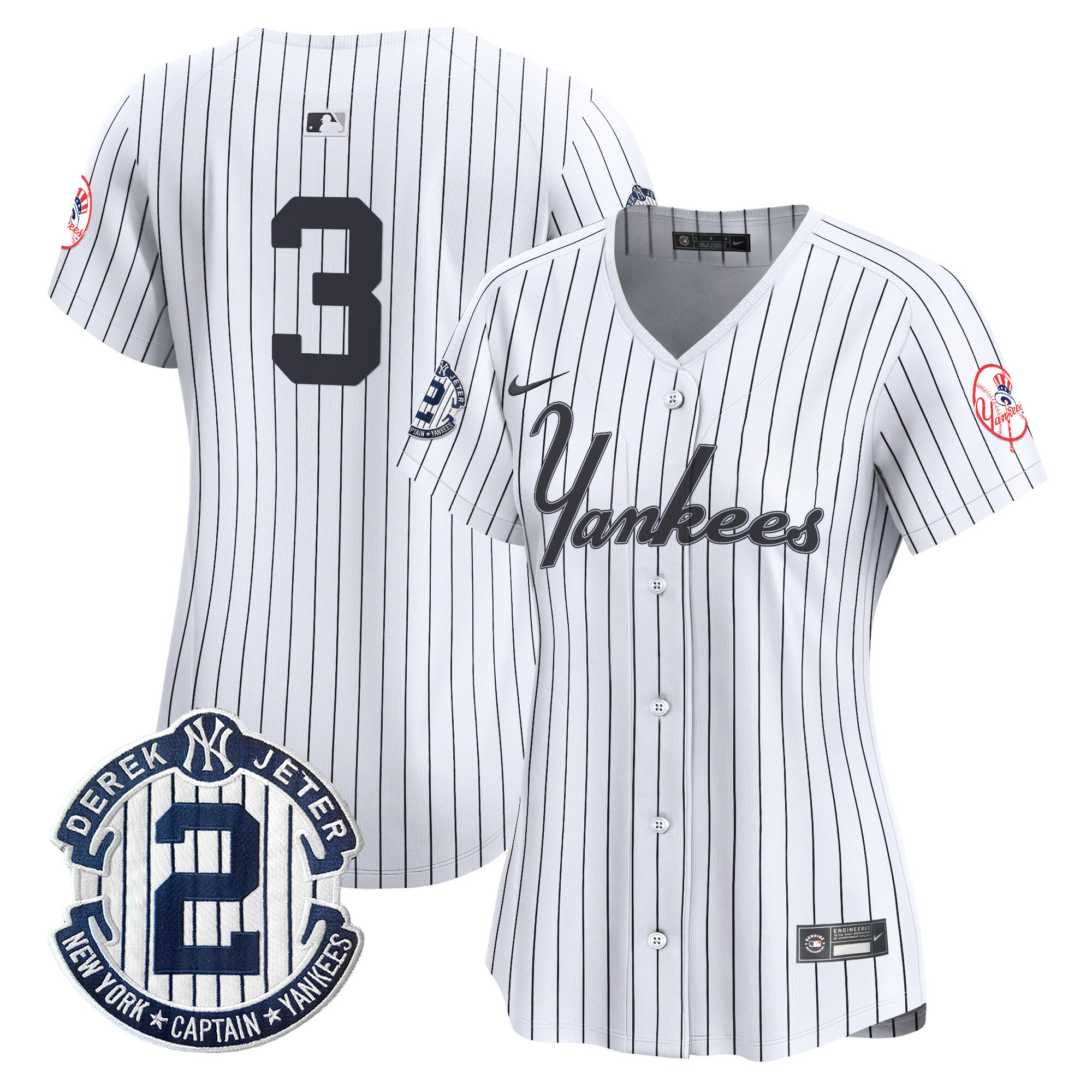 Women's Yankees Throwback Vapor Premier Limited Jersey V2 - All Stitched - Image 19
