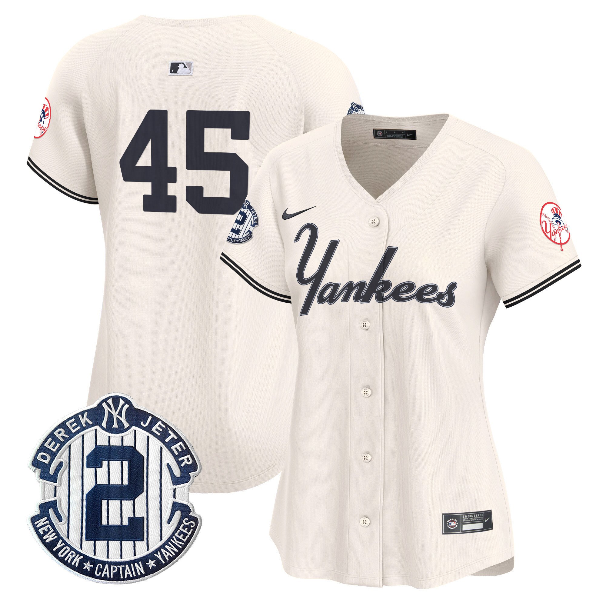 Women's Yankees Throwback Vapor Premier Limited Jersey V2 - All Stitched - Image 13