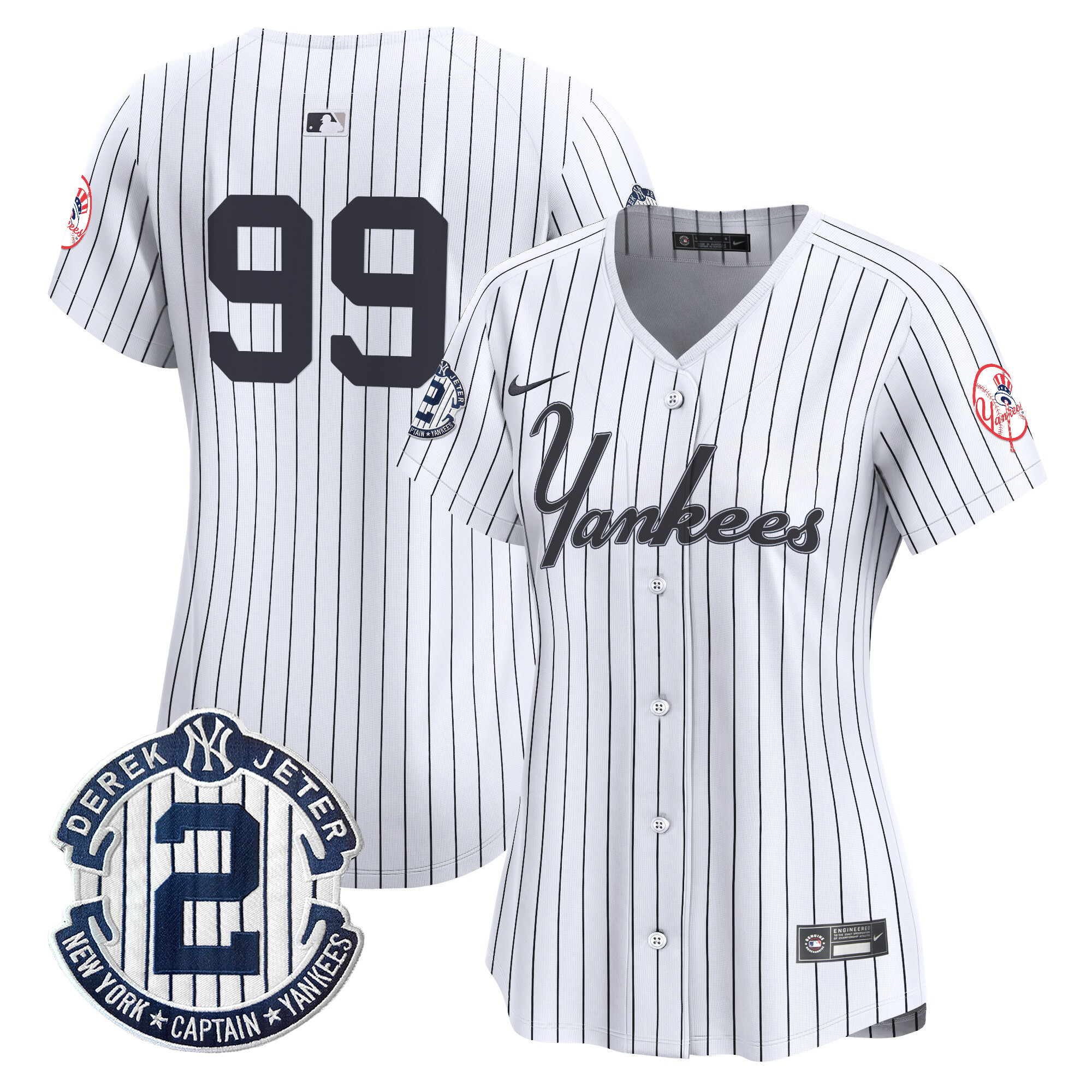 Women's Yankees Throwback Vapor Premier Limited Jersey V2 - All Stitched - Image 17
