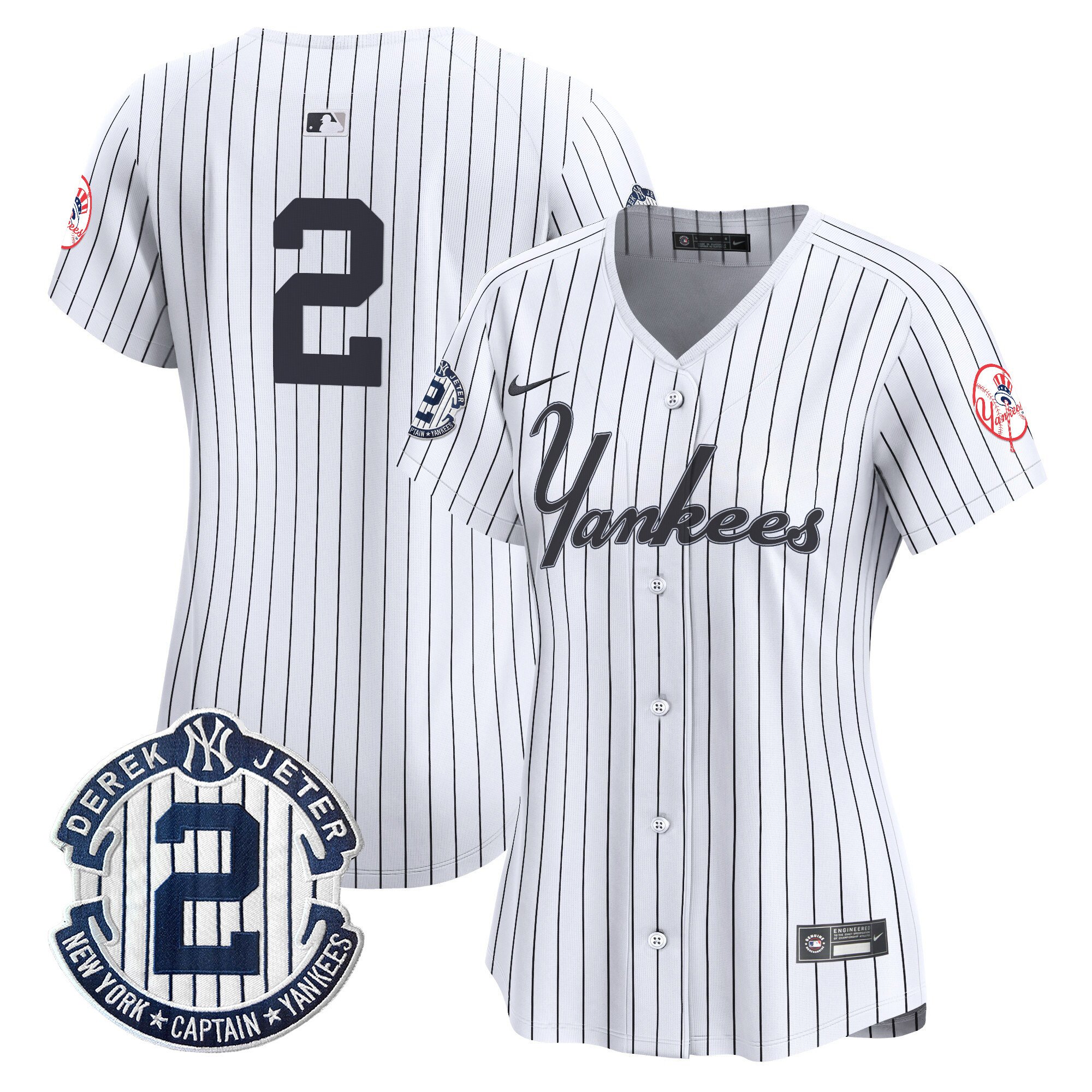 Women's Yankees Throwback Vapor Premier Limited Jersey V2 - All Stitched - Image 20