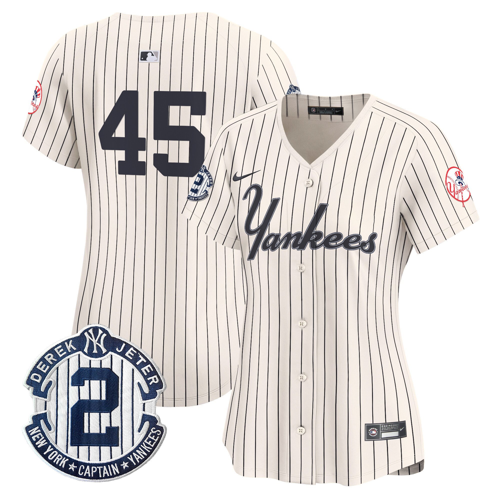 Women's Yankees Throwback Vapor Premier Limited Jersey V2 - All Stitched - Image 5