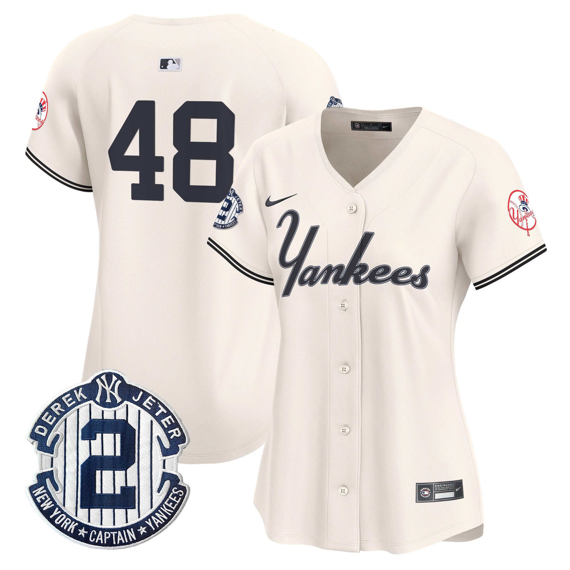 Women's Yankees Throwback Vapor Premier Limited Jersey V2 - All Stitched - Image 15