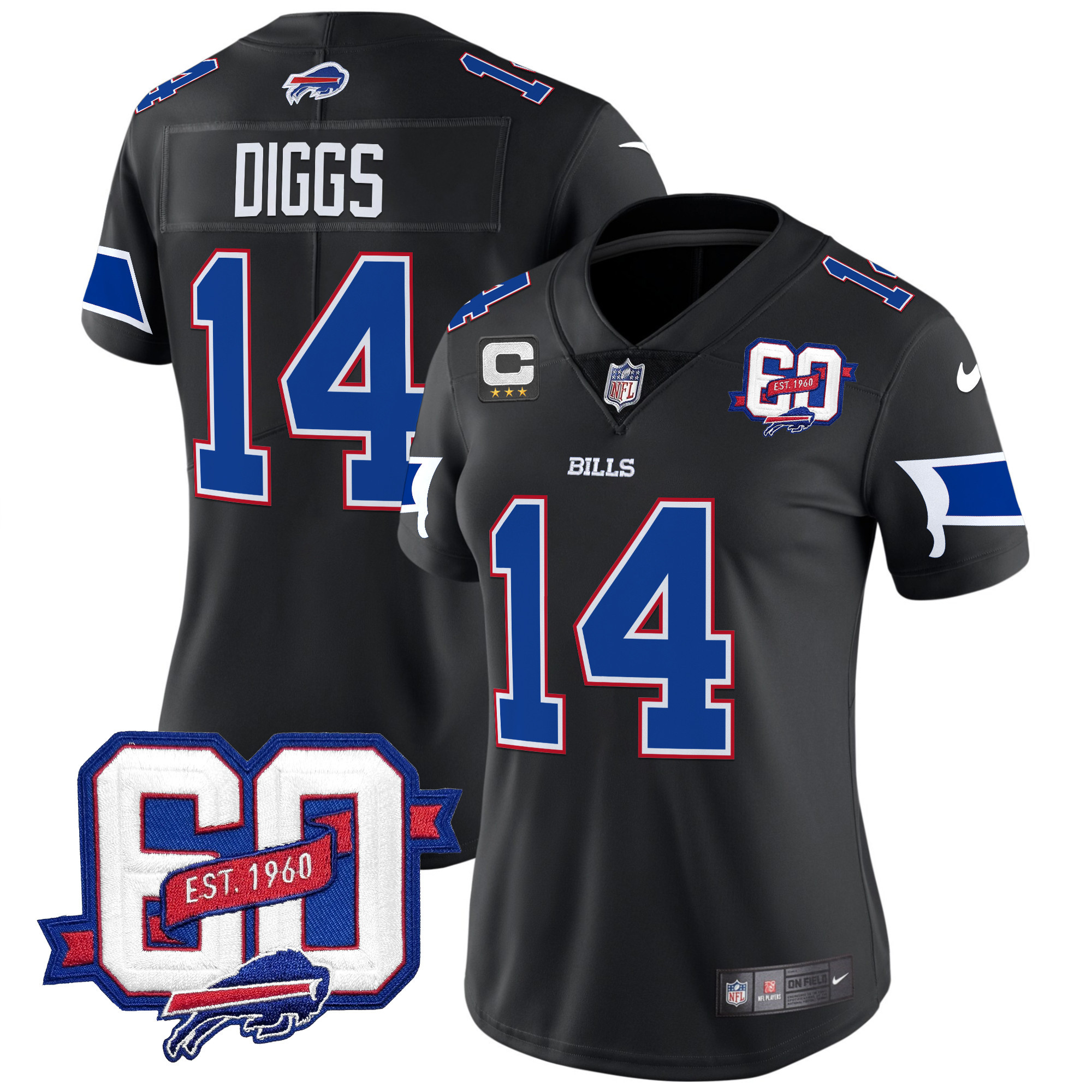 Women's Bills 60th Anniversary Patch Vapor Limited Jersey - All Stitched - Image 21