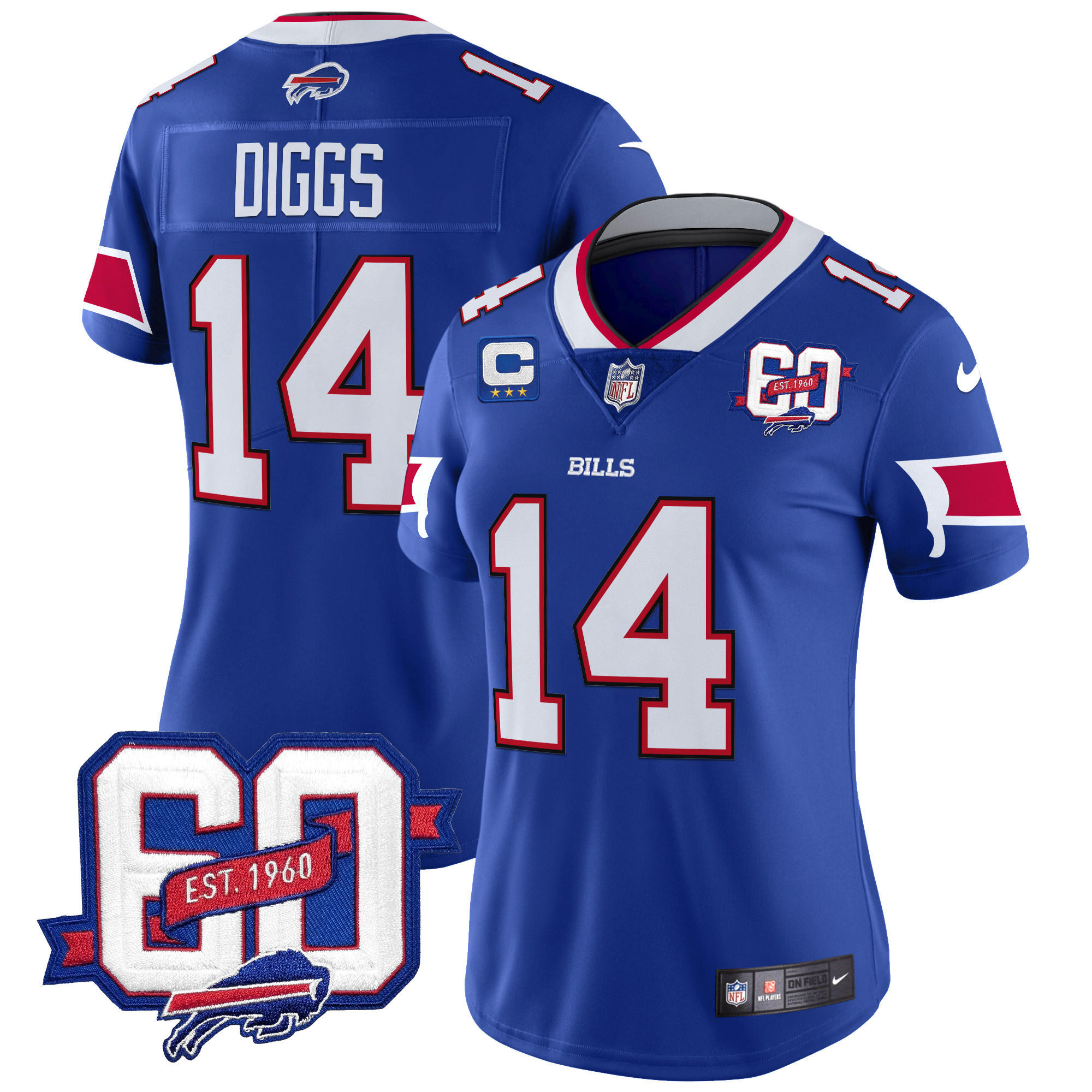 Women's Bills 60th Anniversary Patch Vapor Limited Jersey - All Stitched - Image 3