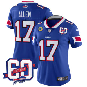 Women's Bills 60th Anniversary Patch Vapor Limited Jersey - All Stitched