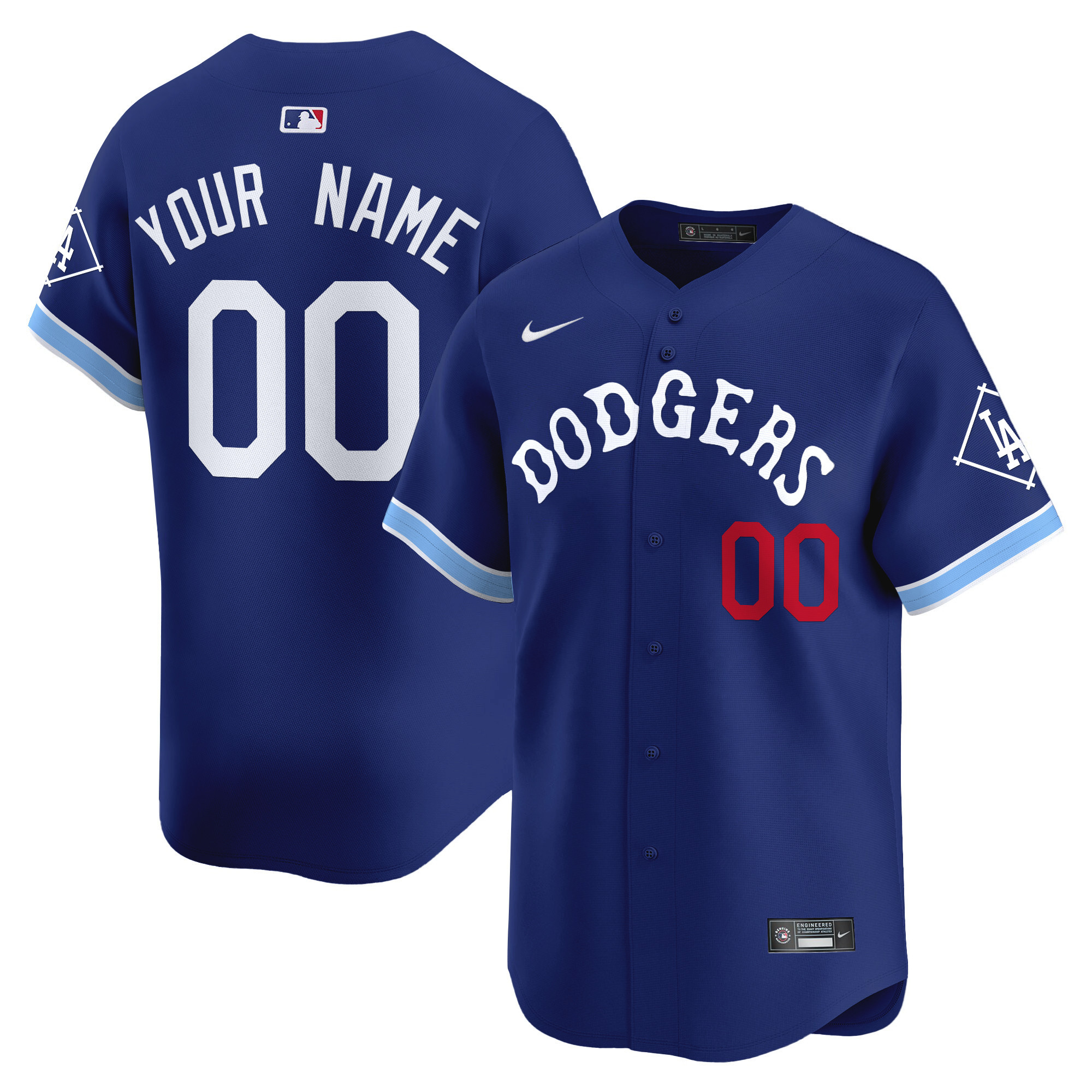 Dodgers Tribute Vapor Premier Limited Custom Jersey - All Stitched - Image 2