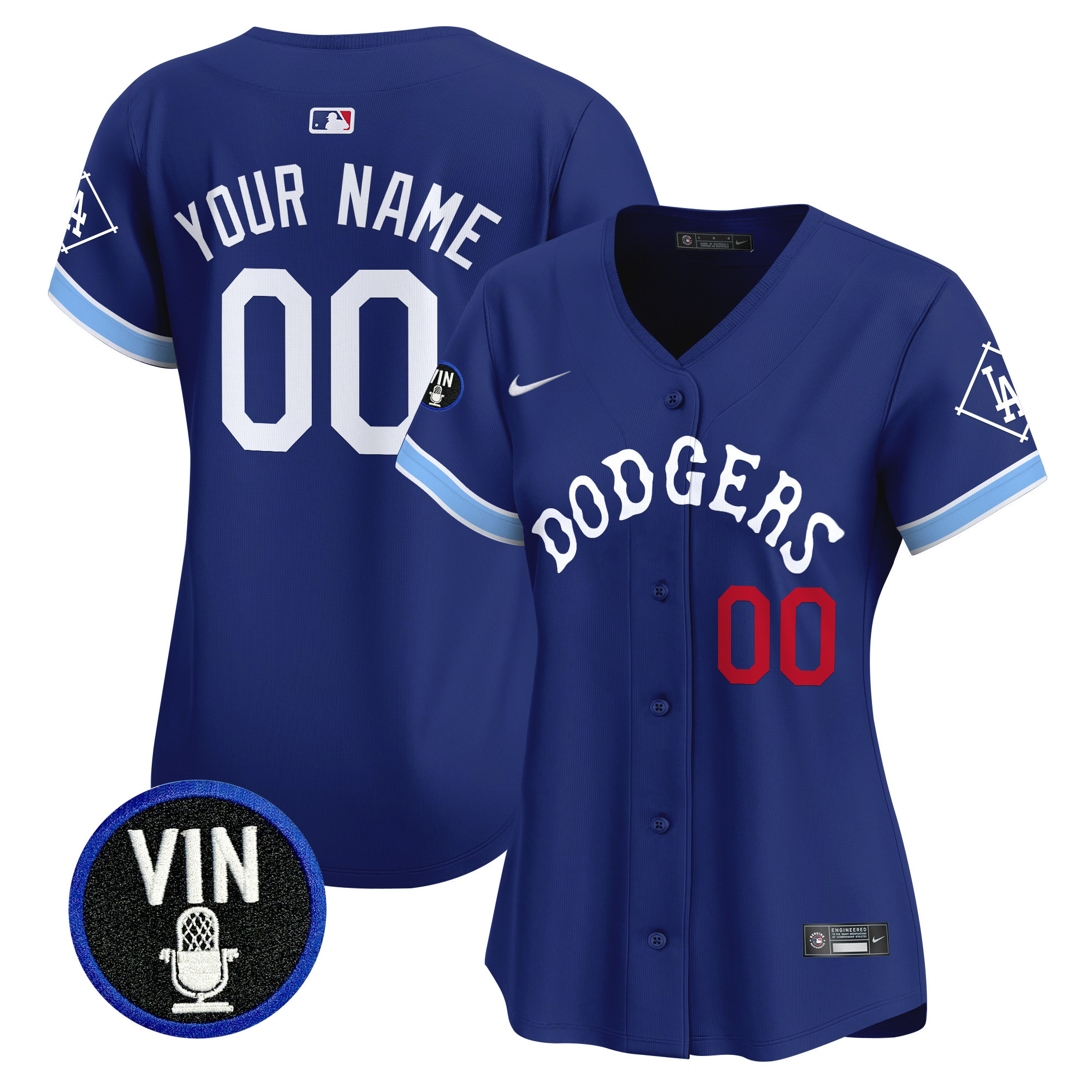 Dodgers Tribute Vin Scully Patch Vapor Premier Limited Custom Jersey - All Stitched - Image 5