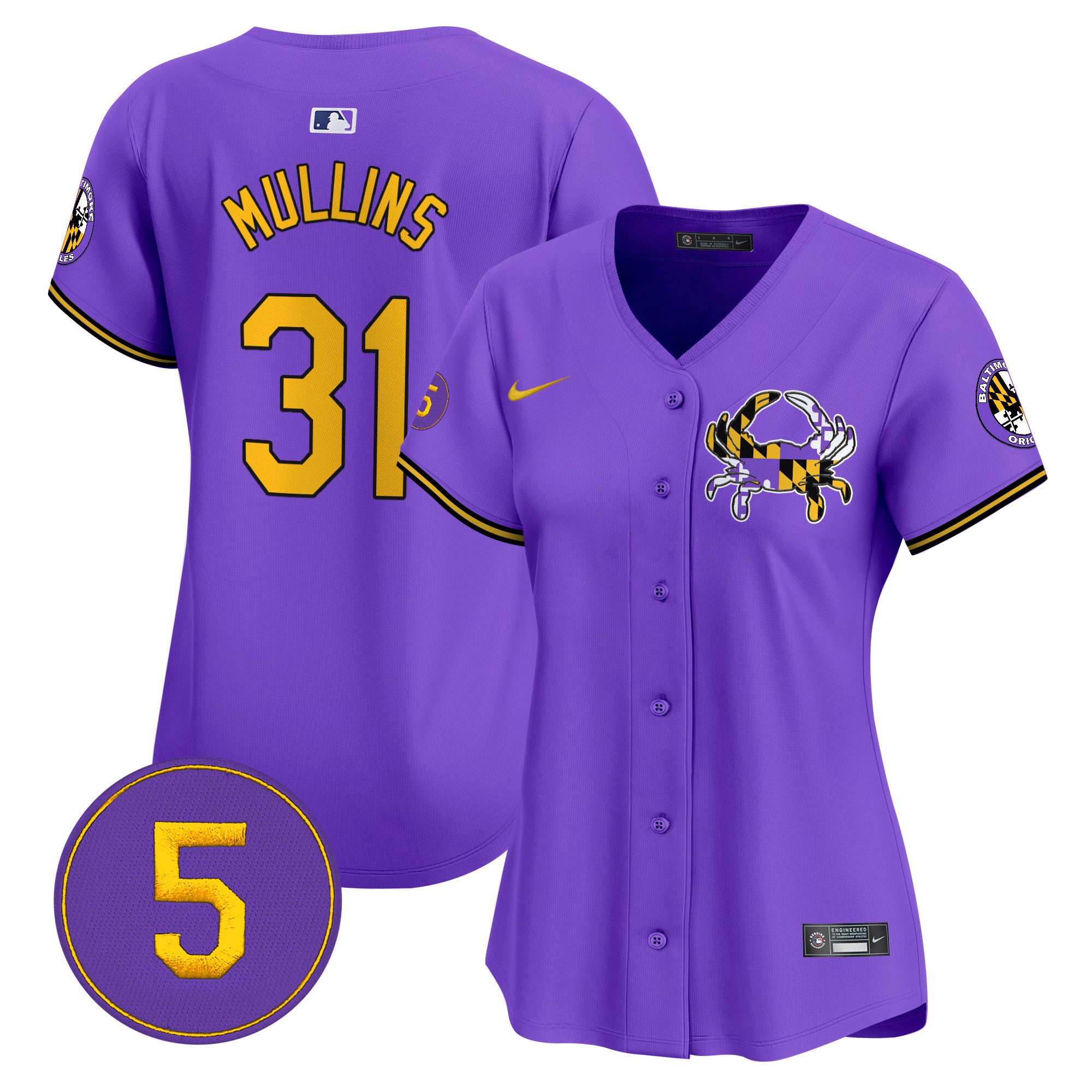 Women’s Baltimore Orioles Purple Vapor Premier Limited Jersey - All Stitched - Image 44