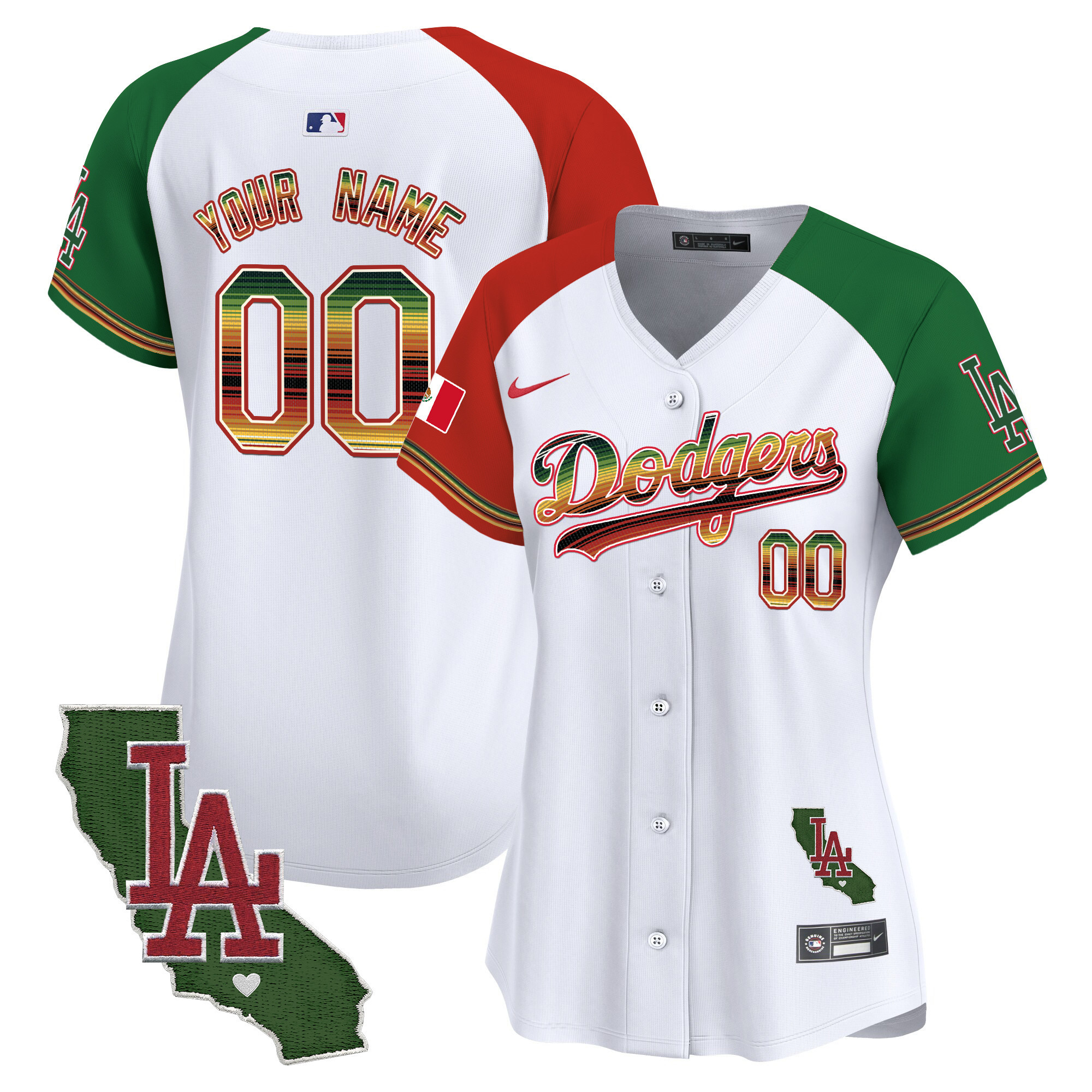 Dodgers Mexico Traditional Style Vapor Premier Limited Custom Jersey - All Stitched - Image 10