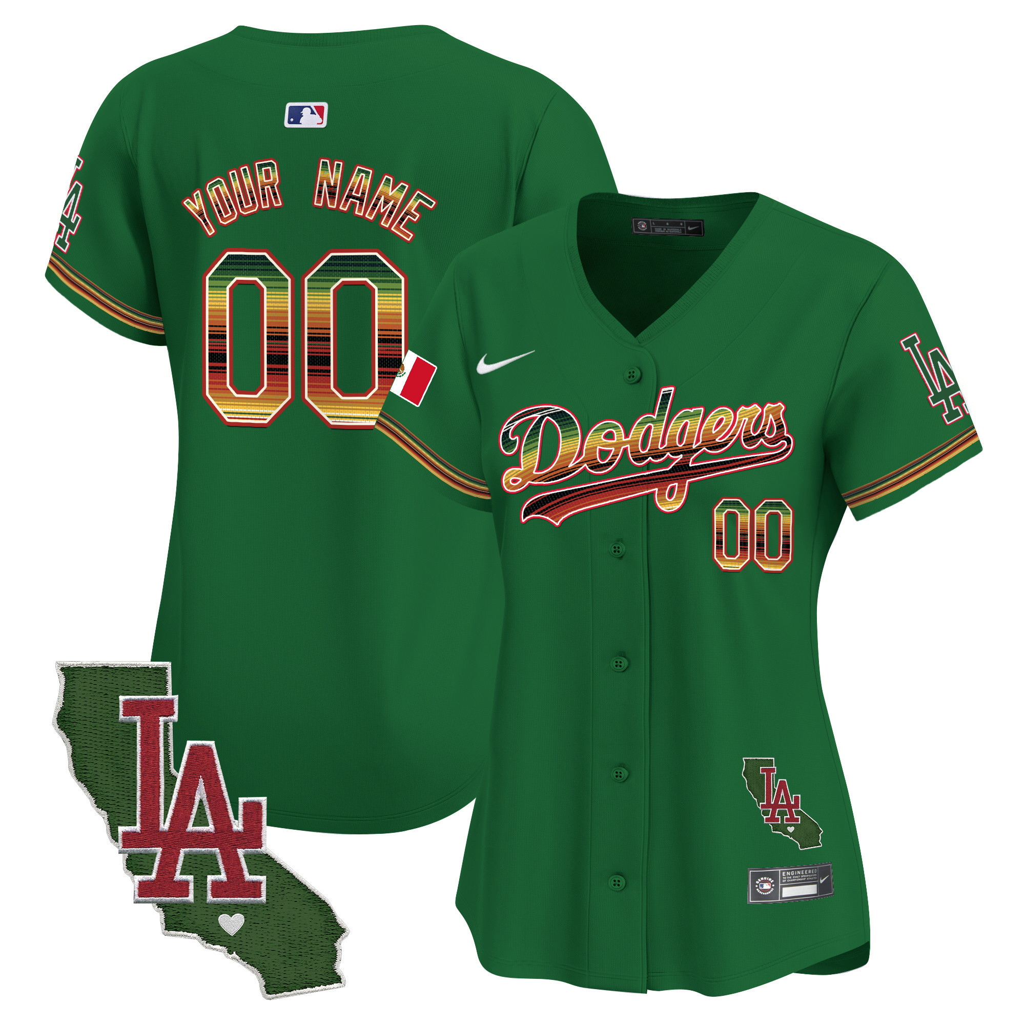 Dodgers Mexico Traditional Style Vapor Premier Limited Custom Jersey - All Stitched - Image 11