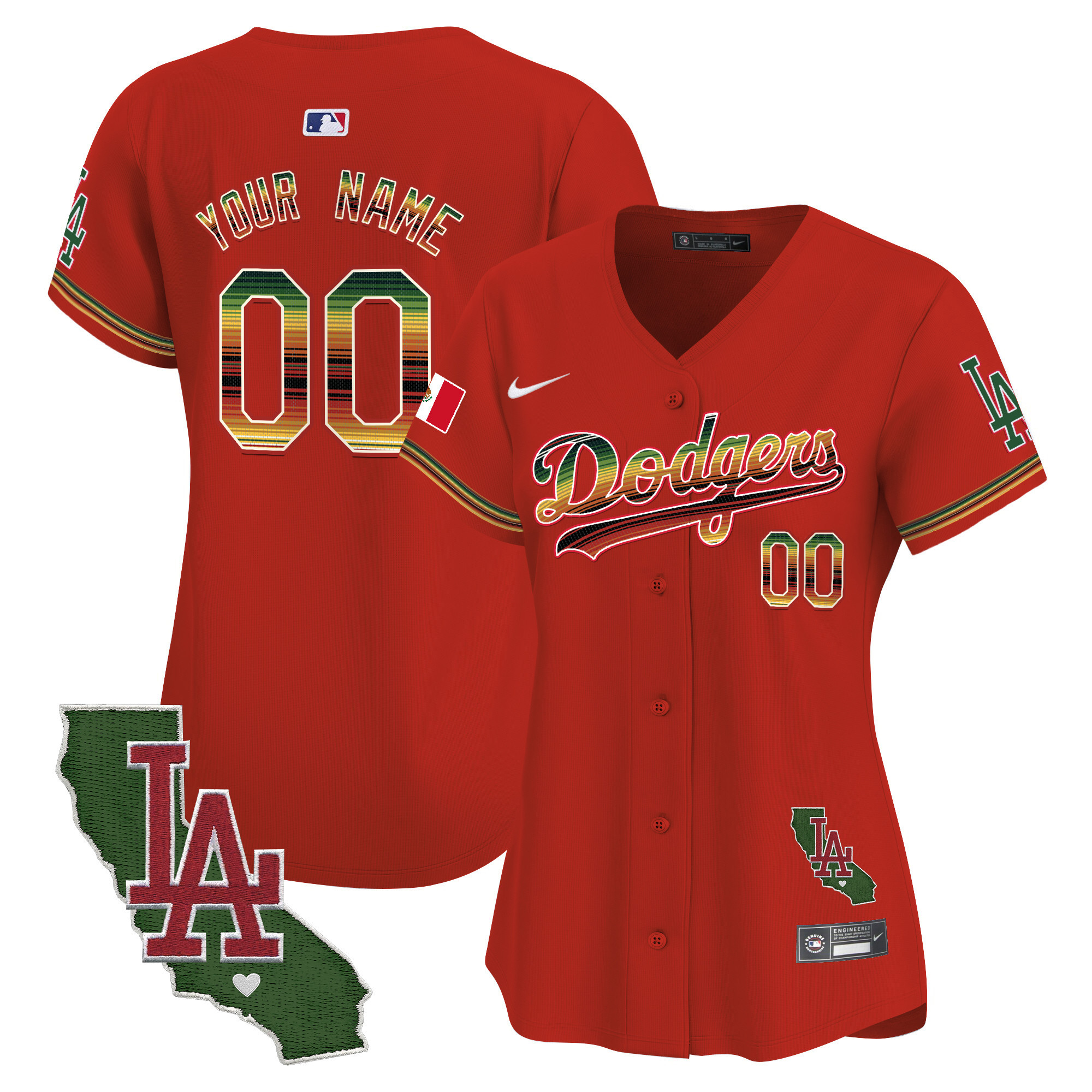 Dodgers Mexico Traditional Style Vapor Premier Limited Custom Jersey - All Stitched - Image 12