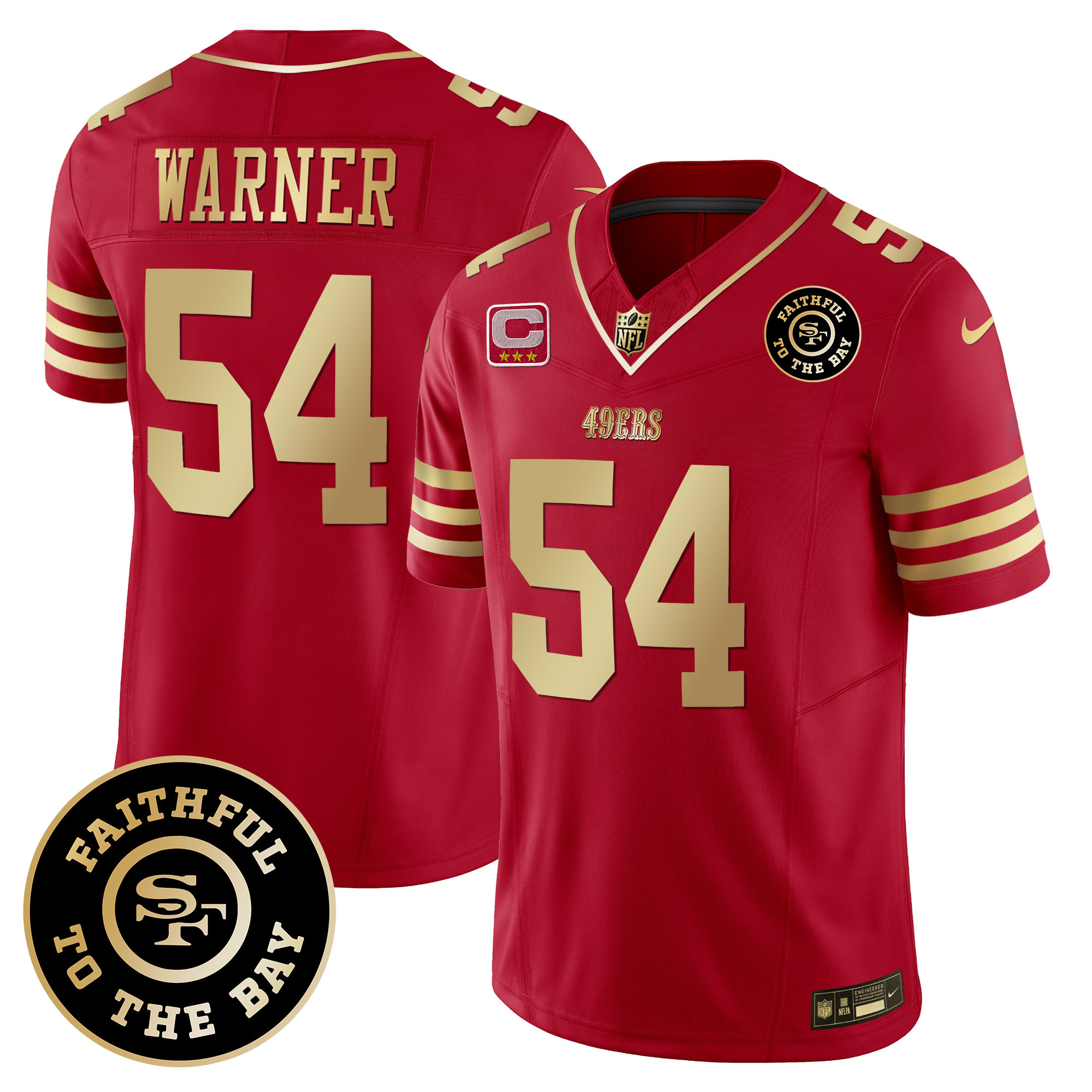 Men's 49ers Faithful To The Bay Patch Vapor Limited Jersey - All Stitched - Image 49