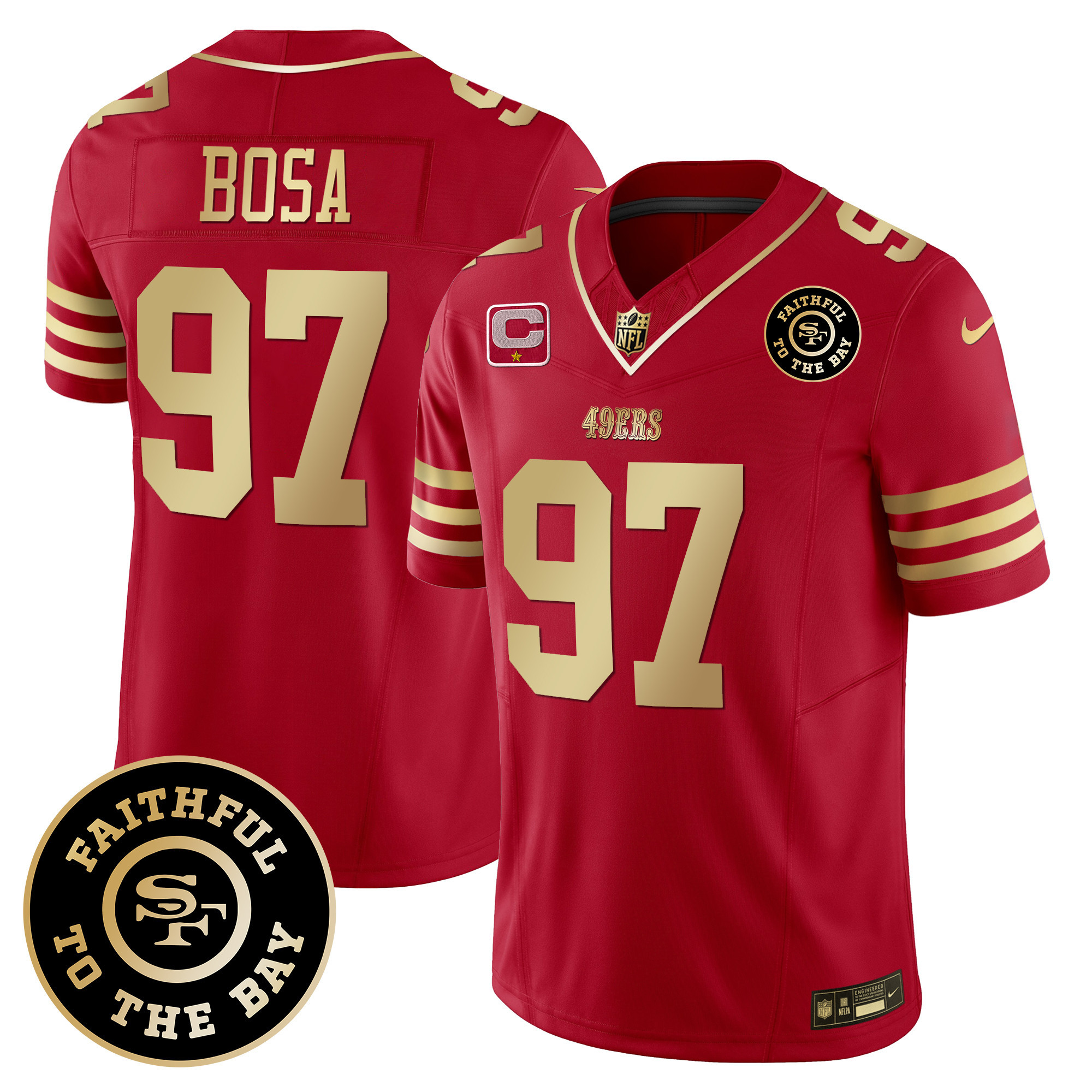 Men's 49ers Faithful To The Bay Patch Vapor Limited Jersey - All Stitched - Image 51