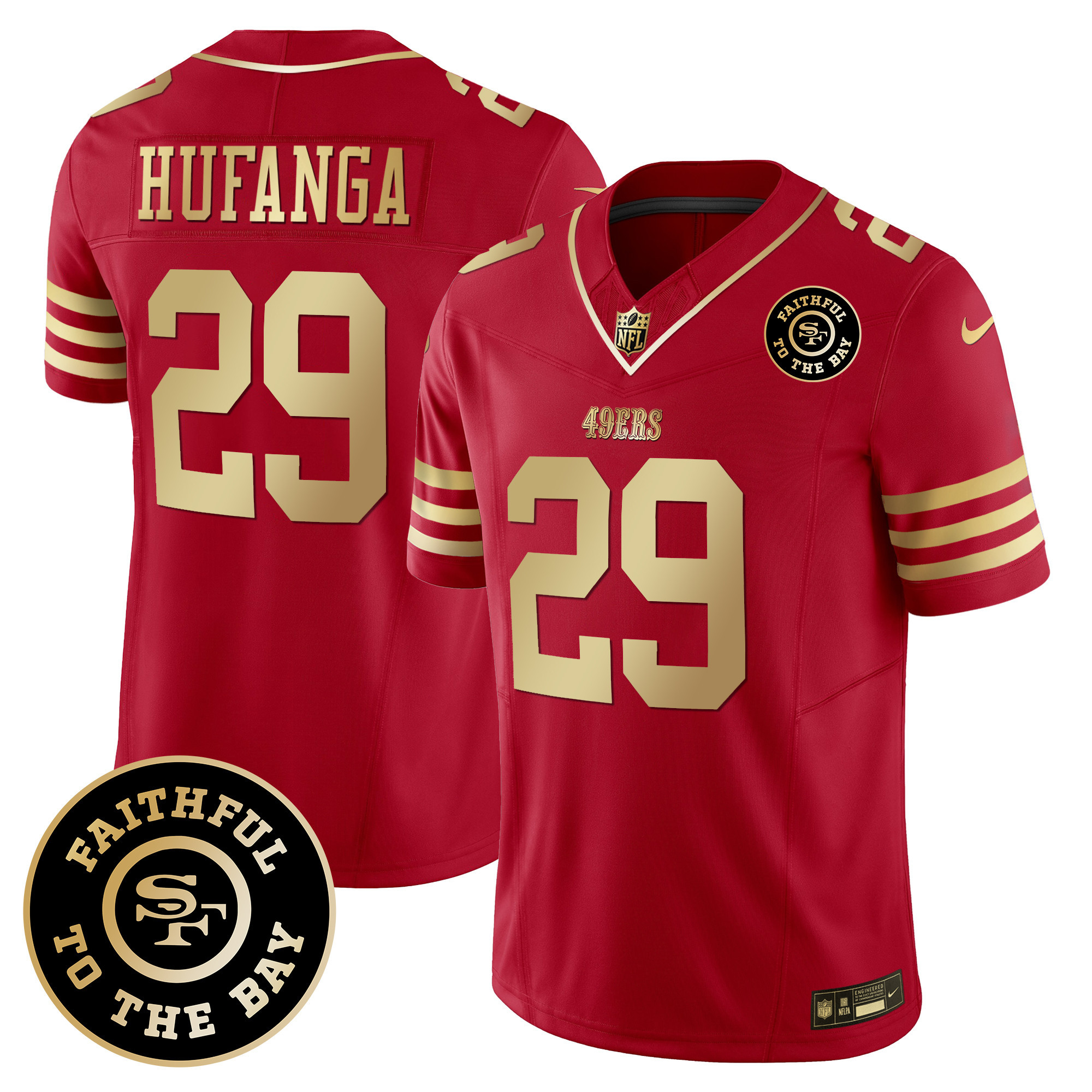 Men's 49ers Faithful To The Bay Patch Vapor Limited Jersey - All Stitched - Image 54