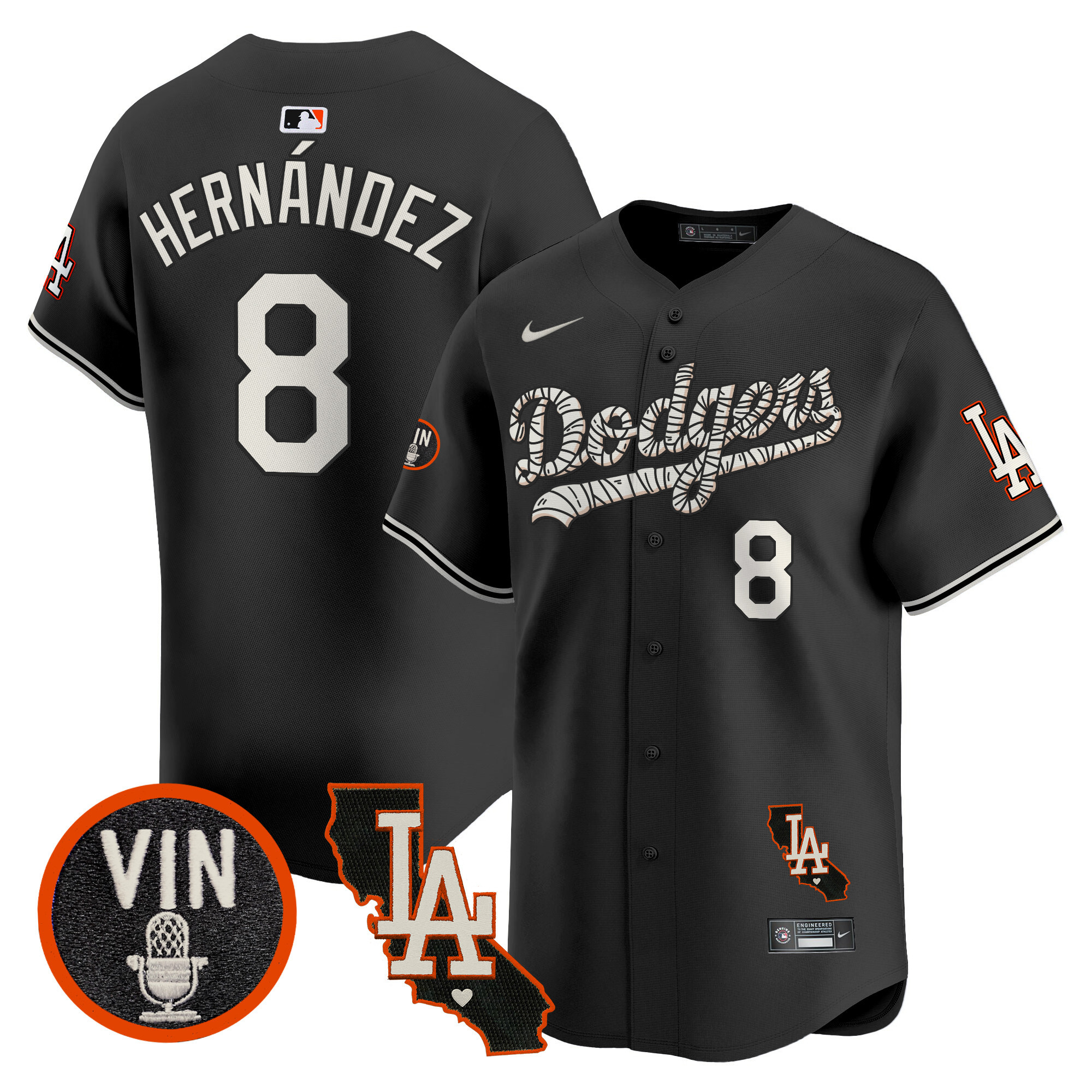 Men's Dodgers Halloween Vapor Premier Limited Jersey - All Stitched - Image 15