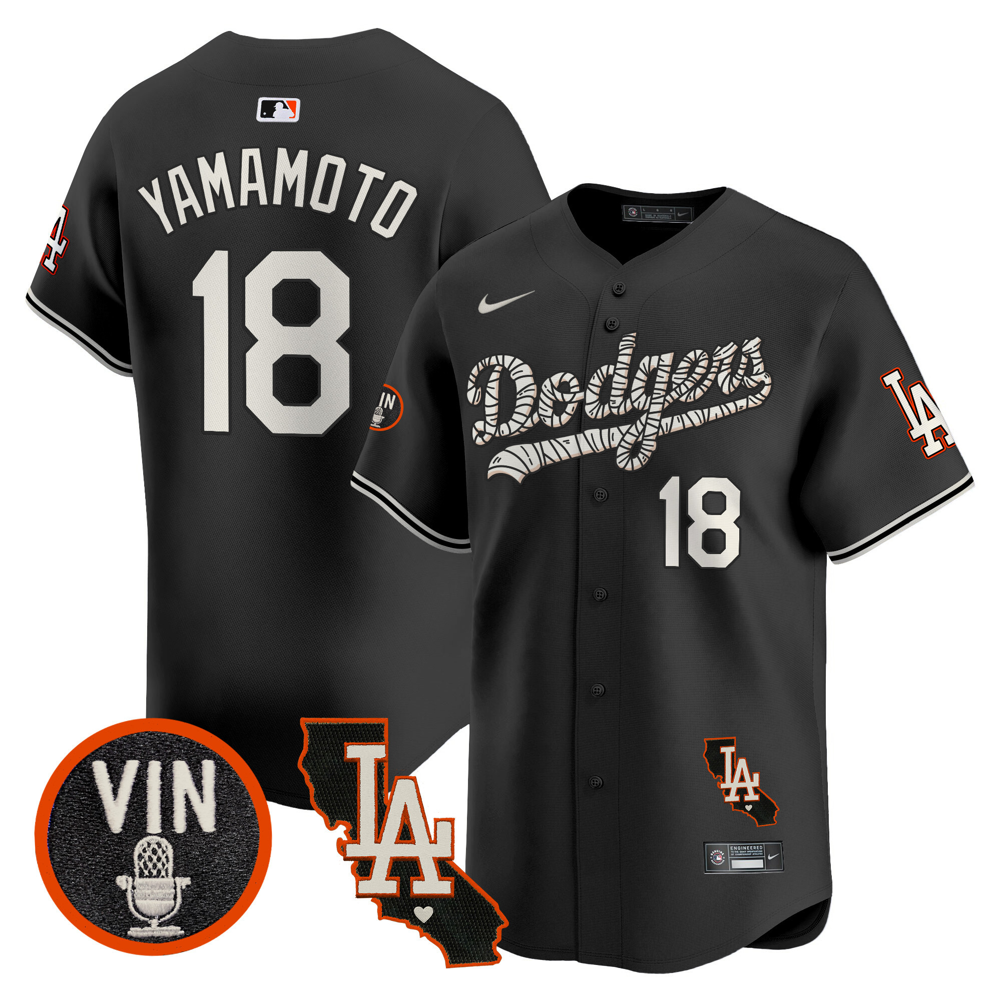 Men's Dodgers Halloween Vapor Premier Limited Jersey - All Stitched - Image 16