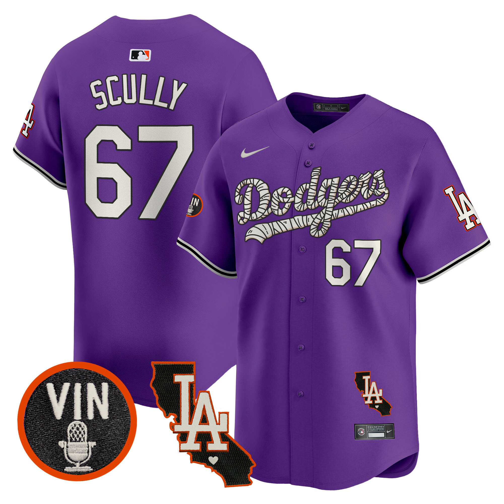 Men's Dodgers Halloween Vapor Premier Limited Jersey - All Stitched - Image 32