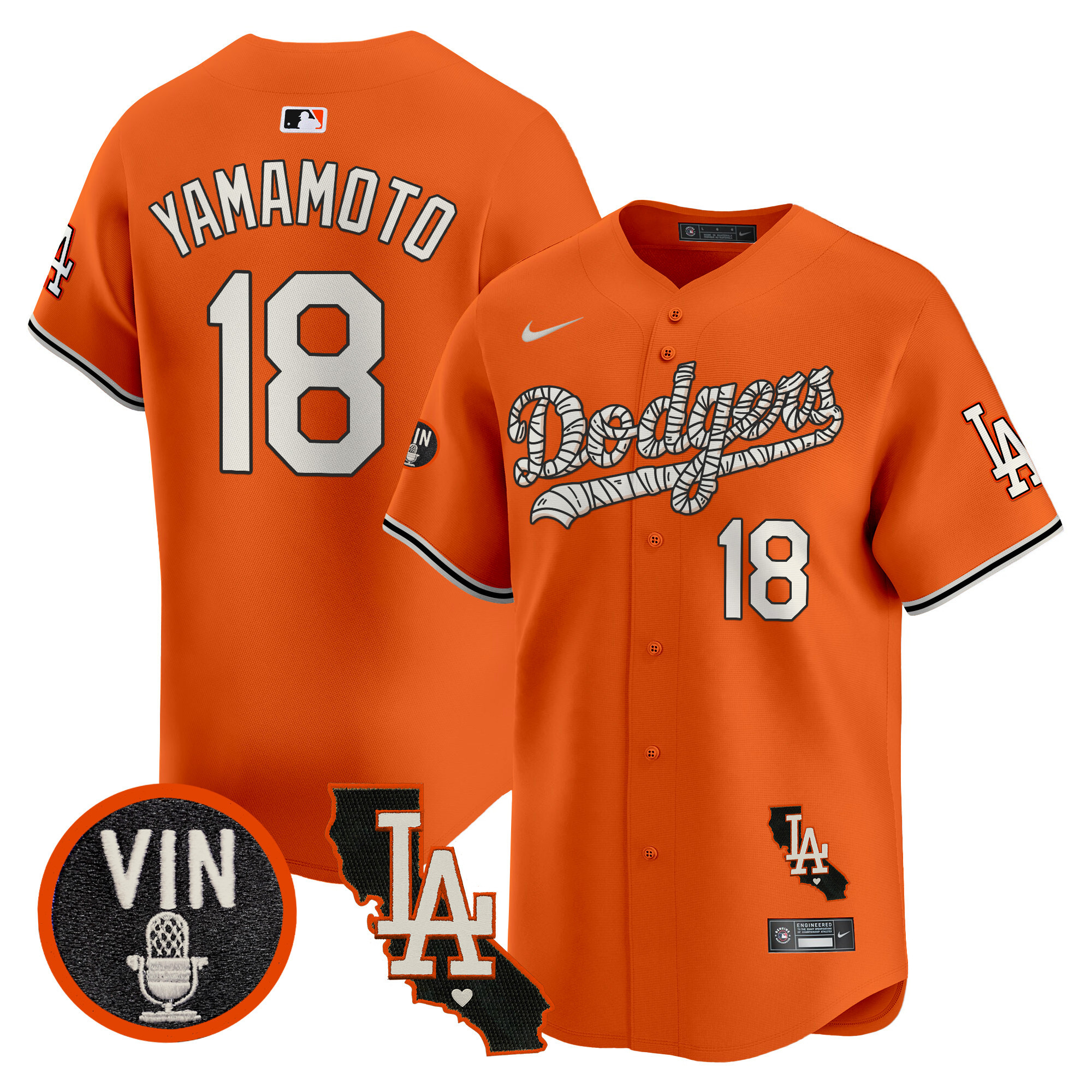 Men's Dodgers Halloween Vapor Premier Limited Jersey - All Stitched - Image 7