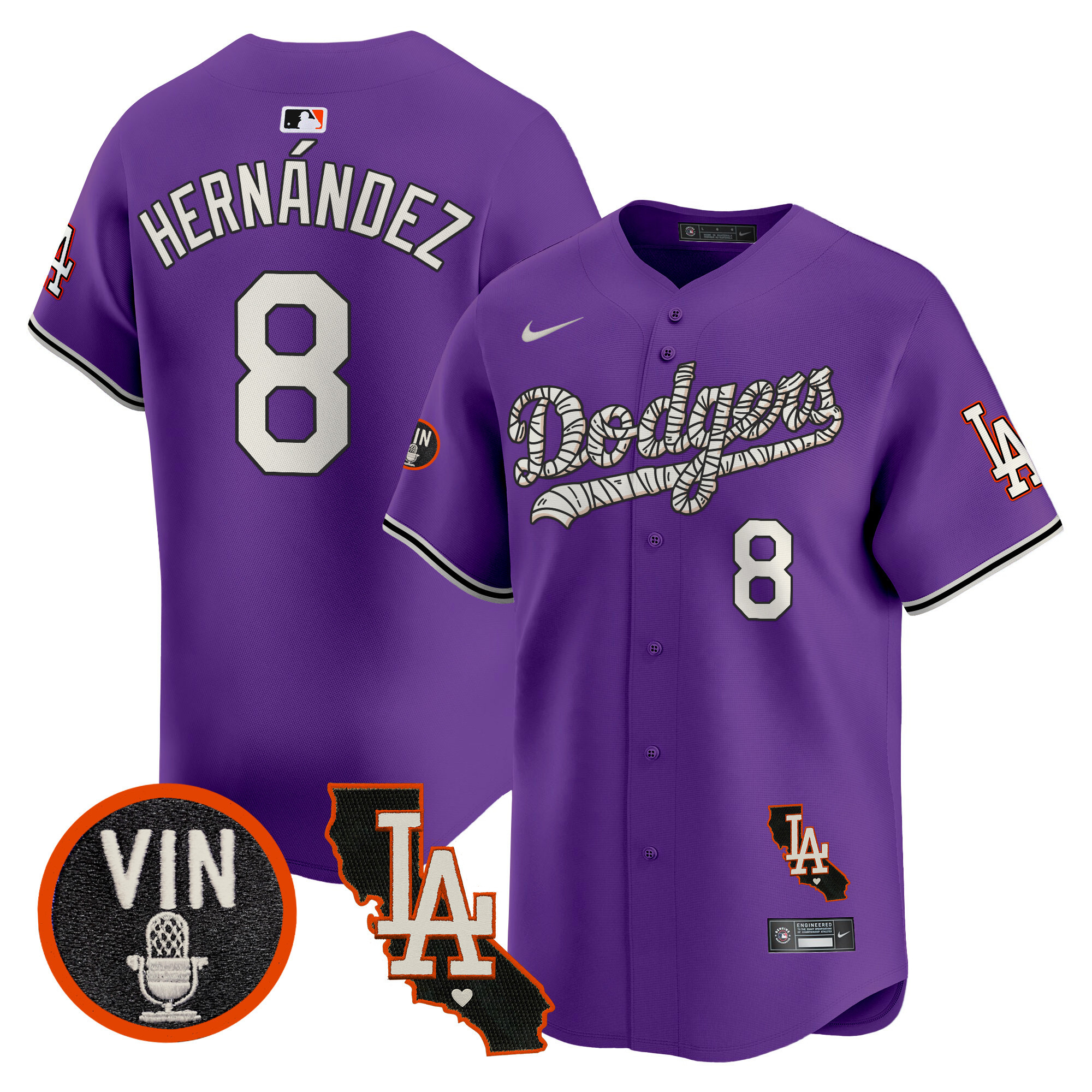 Men's Dodgers Halloween Vapor Premier Limited Jersey - All Stitched - Image 33