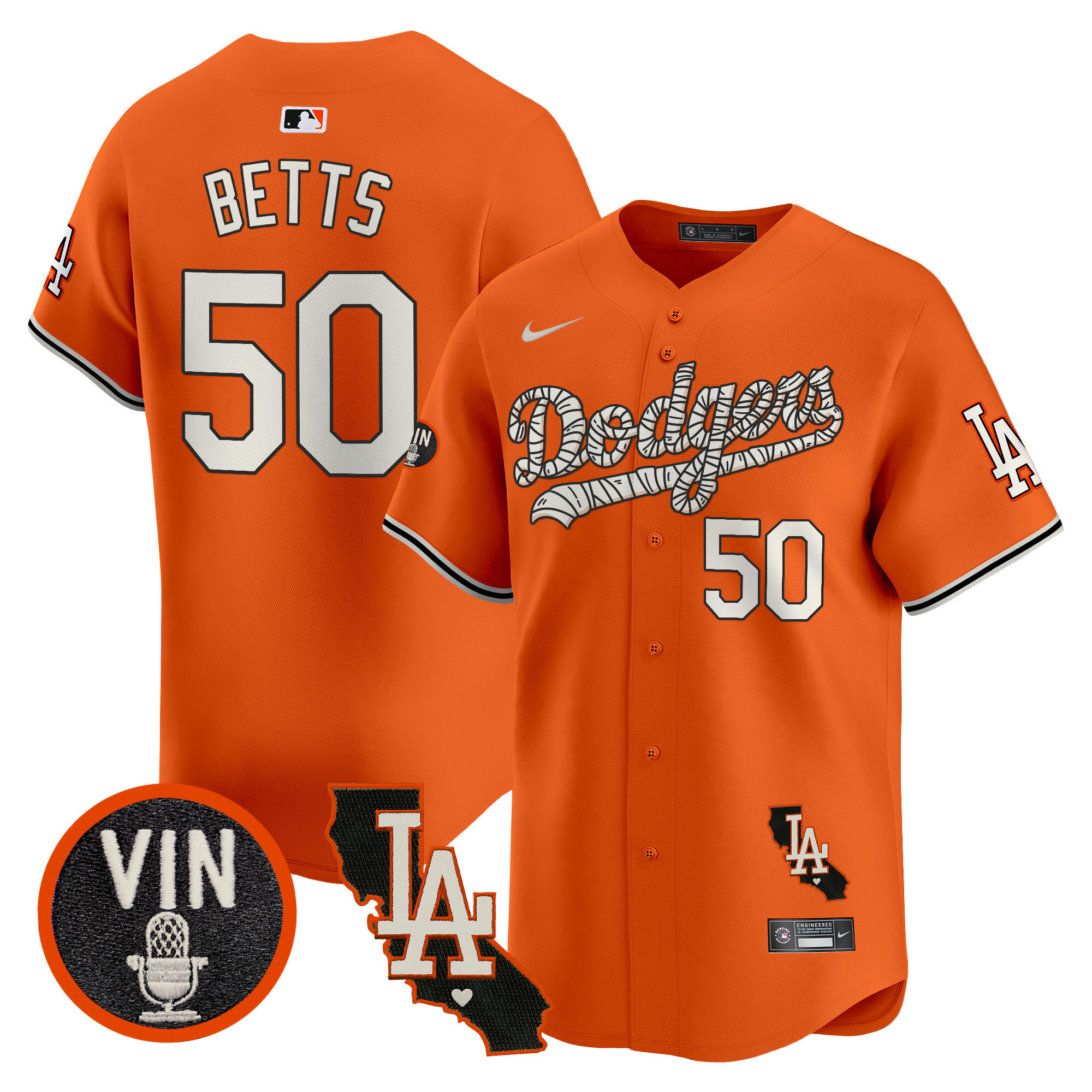 Men's Dodgers Halloween Vapor Premier Limited Jersey - All Stitched - Image 3