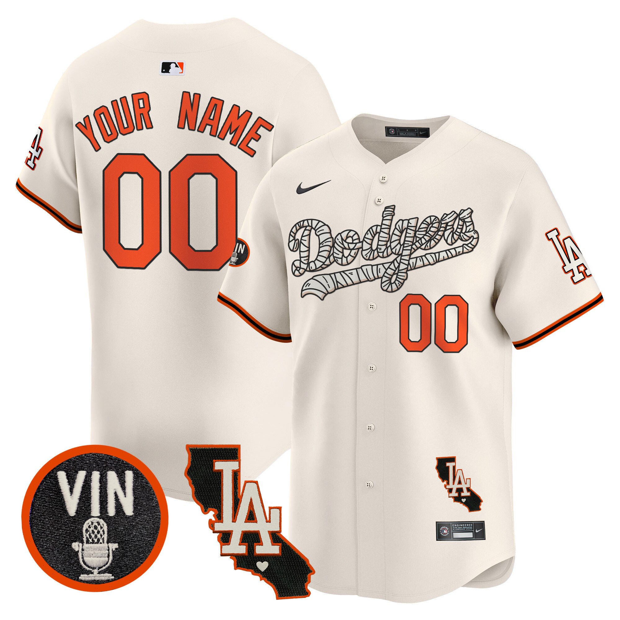Dodgers Halloween Vapor Premier Limited Custom Jersey - All Stitched - Image 3