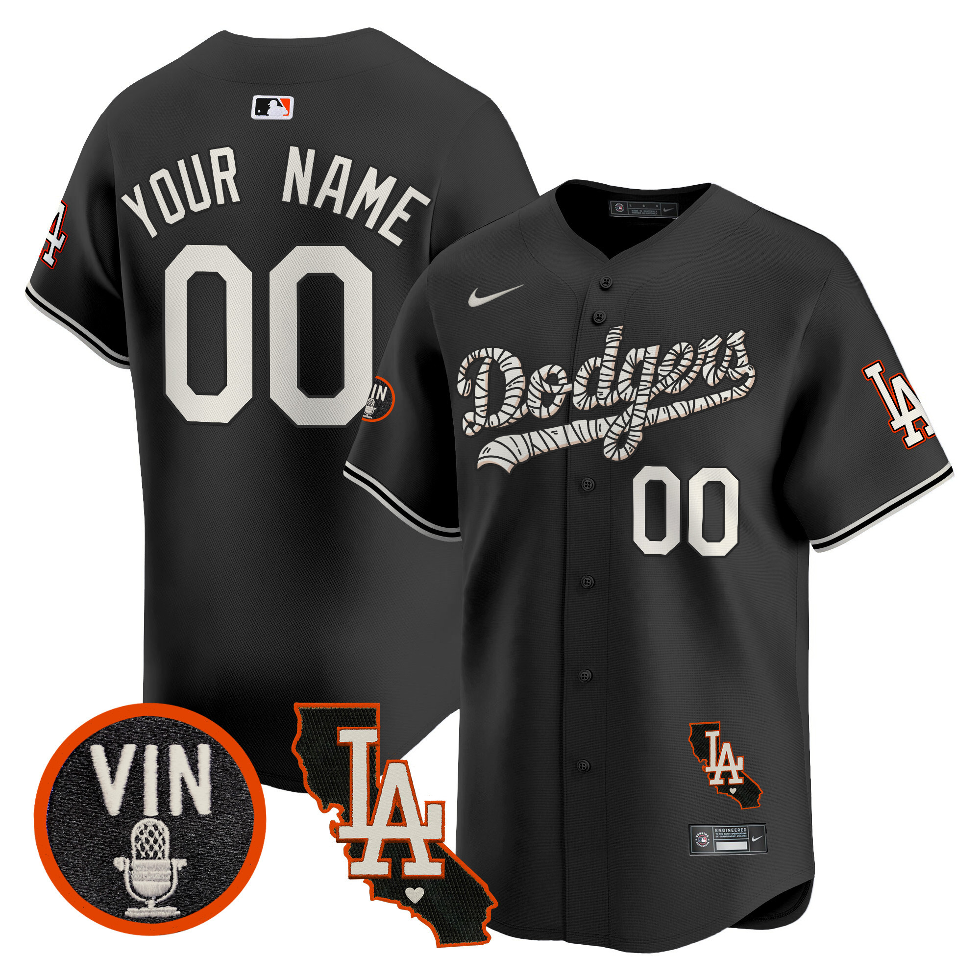 Dodgers Halloween Vapor Premier Limited Custom Jersey - All Stitched - Image 2