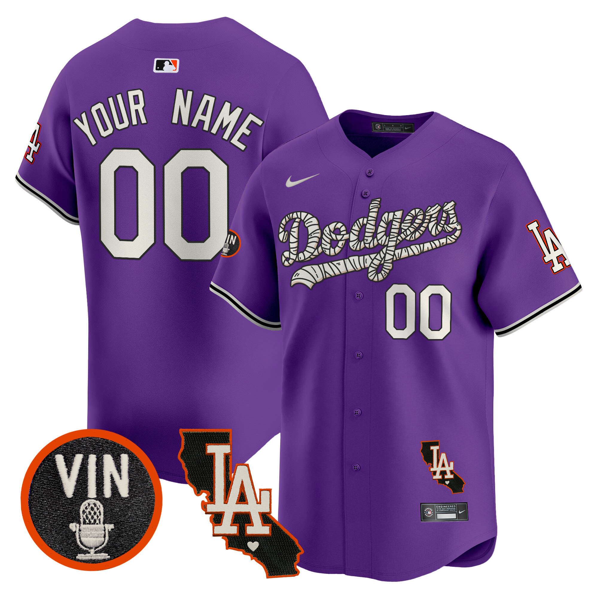 Dodgers Halloween Vapor Premier Limited Custom Jersey - All Stitched - Image 4