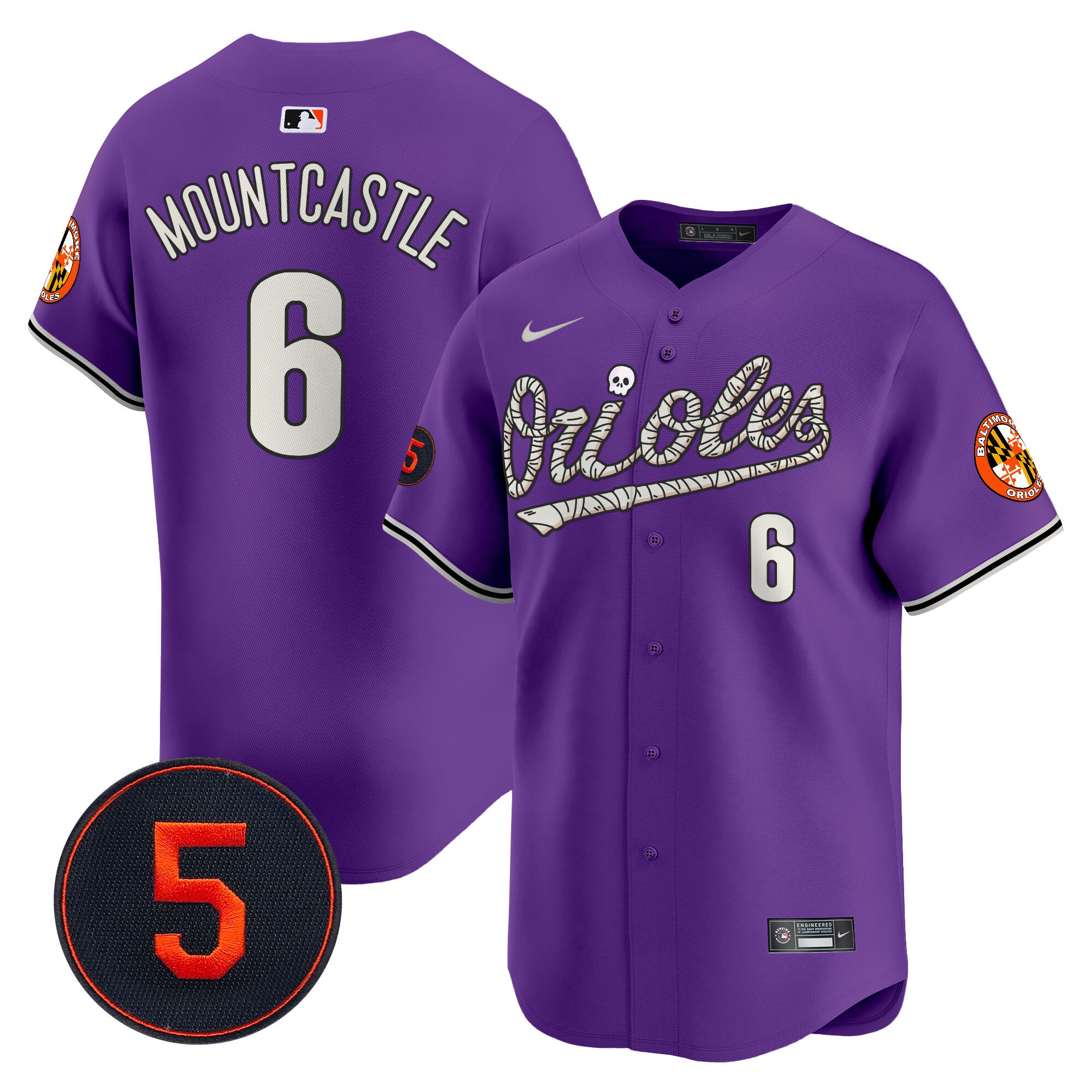 Men’s Baltimore Orioles Halloween Vapor Premier Limited Jersey - All Stitched - Image 27