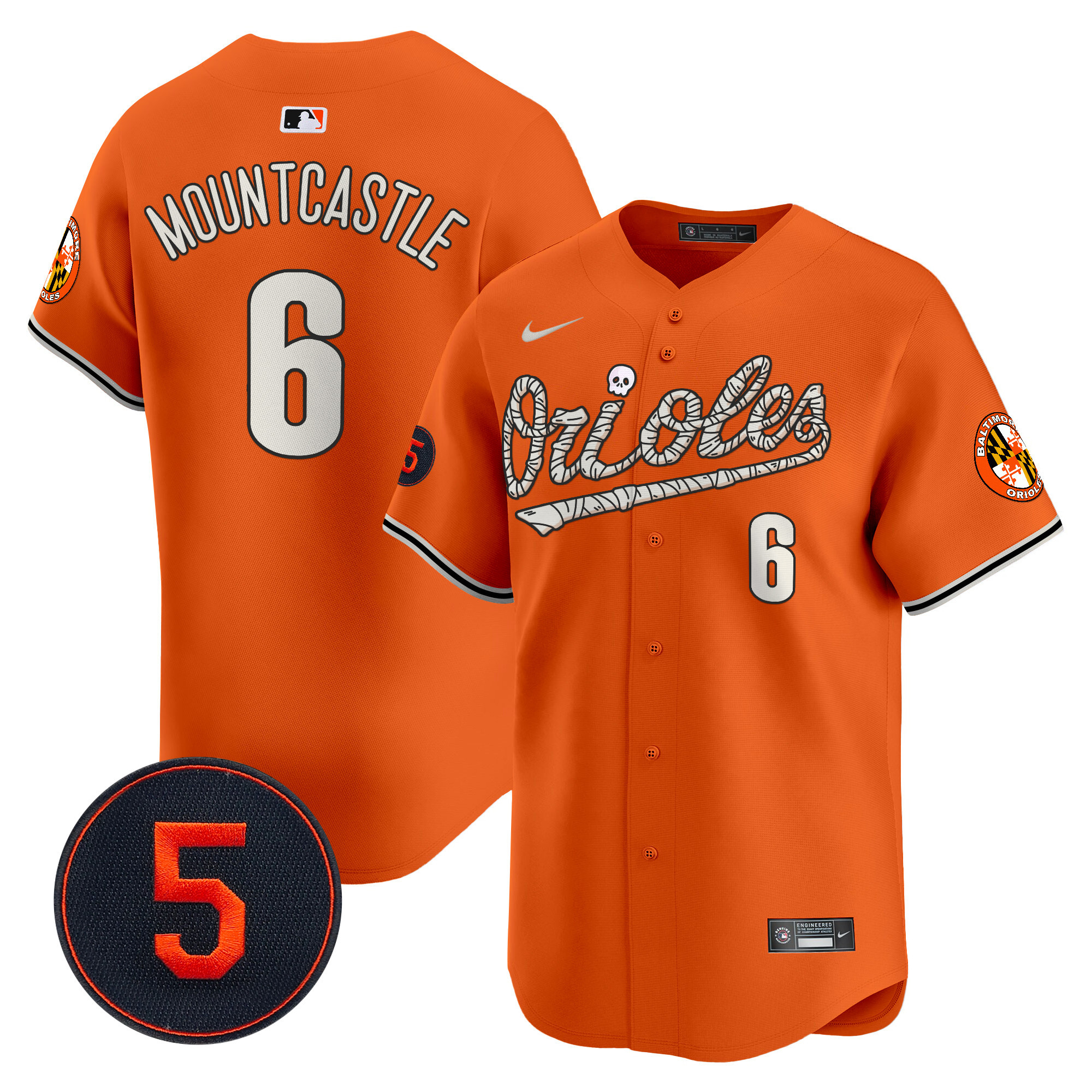 Men’s Baltimore Orioles Halloween Vapor Premier Limited Jersey - All Stitched - Image 3