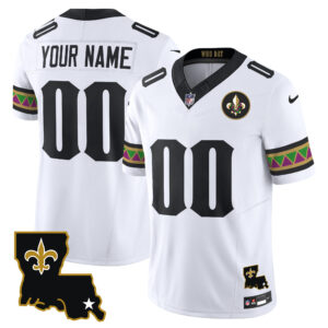 Saints Mardi Gras Vapor Limited Custom Jersey - All Stitched