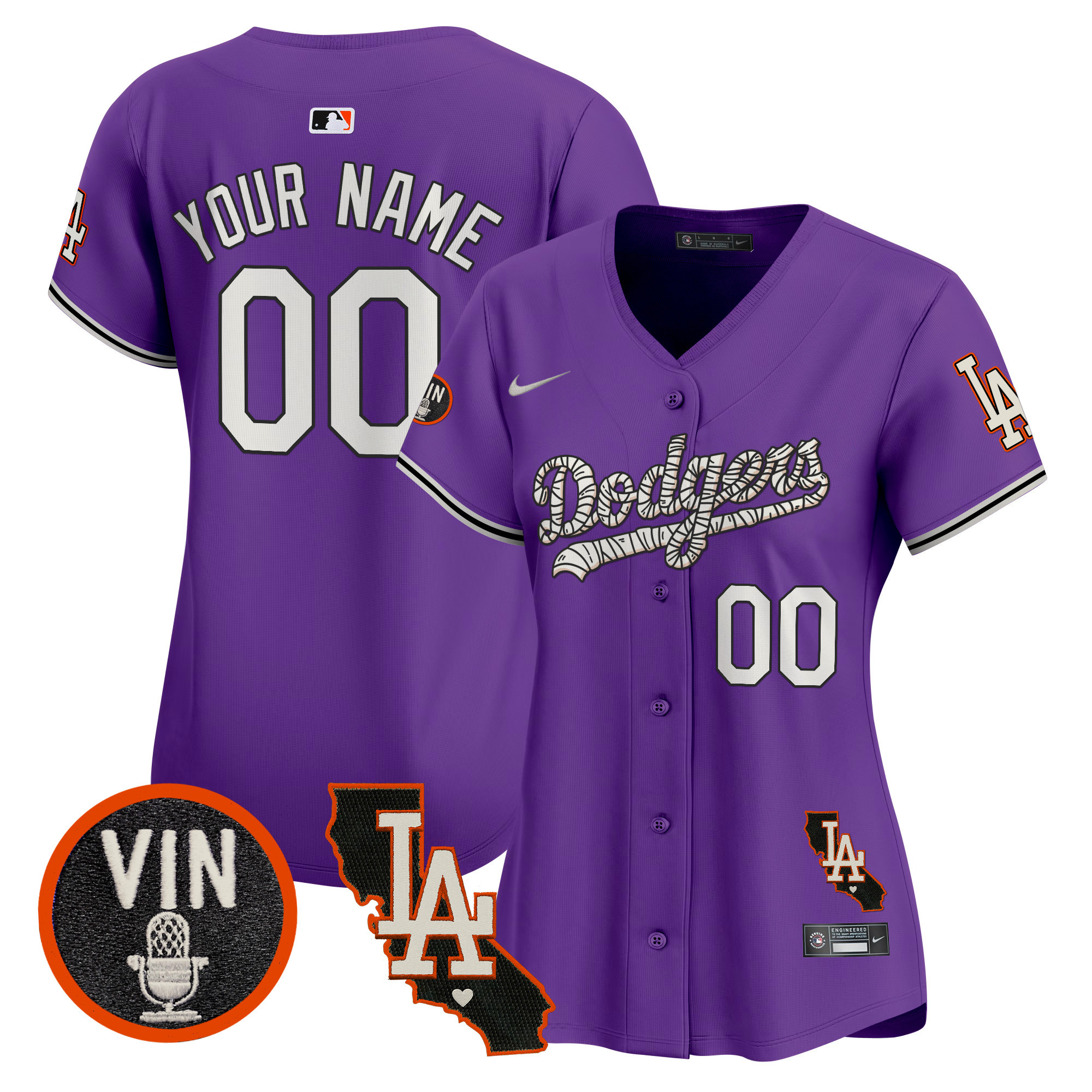 Dodgers Halloween Vapor Premier Limited Custom Jersey - All Stitched - Image 9