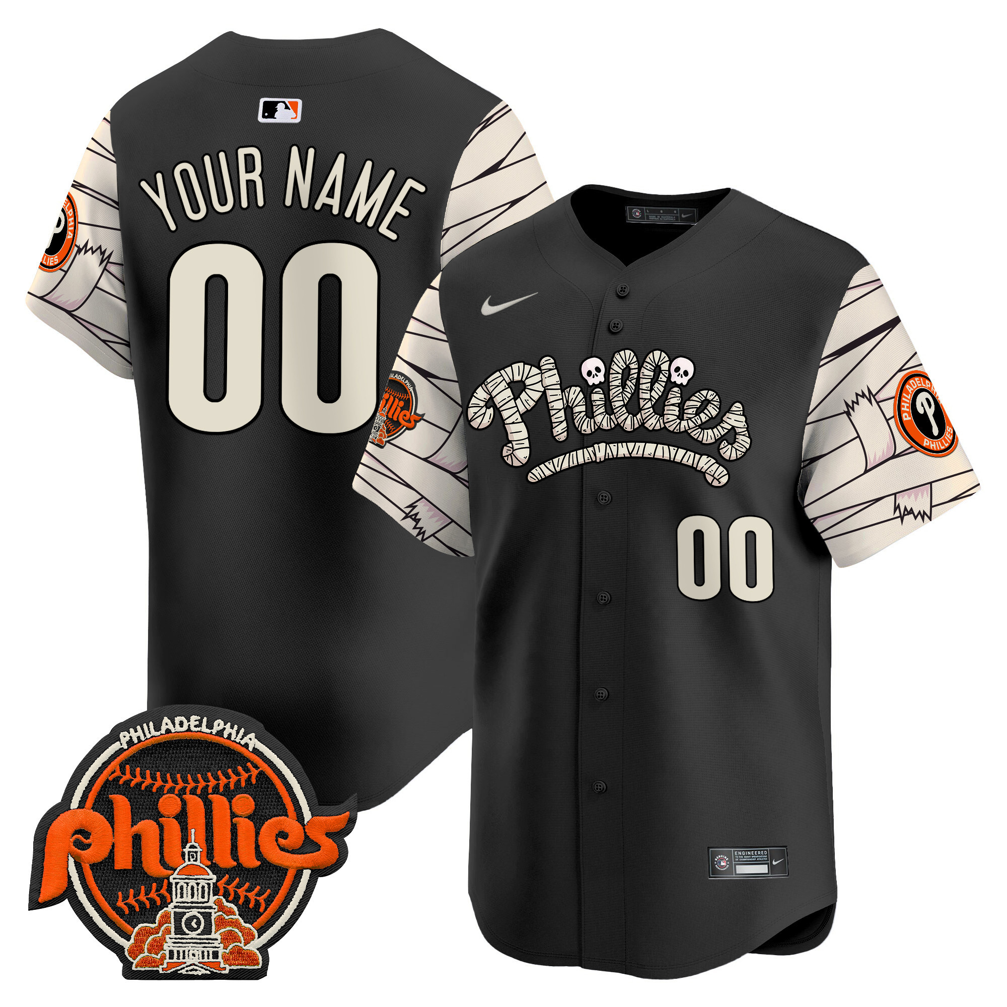 Phillies Halloween Vapor Premier Limited Custom Jersey V2 - All Stitched - Image 3