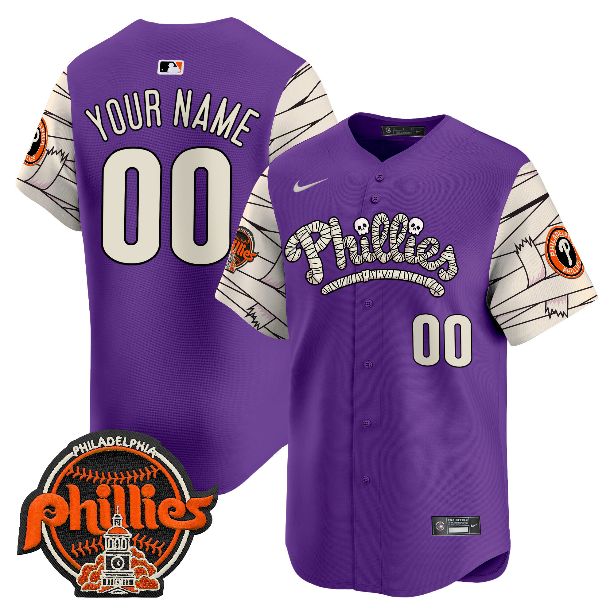 Phillies Halloween Vapor Premier Limited Custom Jersey V2 - All Stitched - Image 4