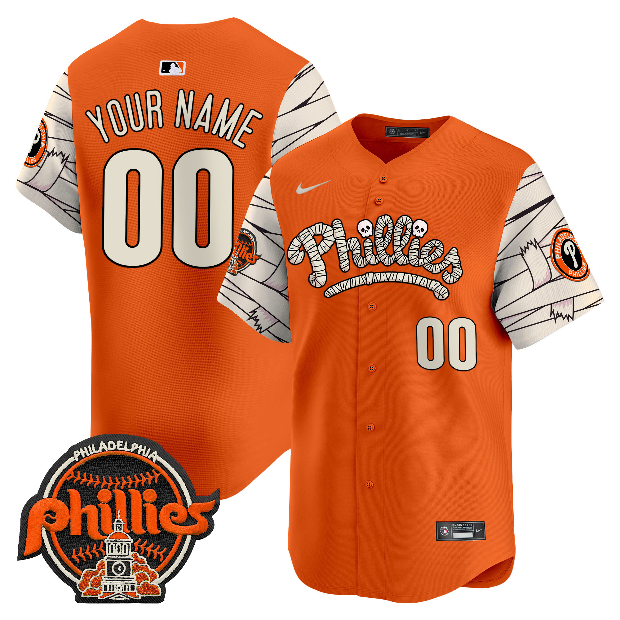 Phillies Halloween Vapor Premier Limited Custom Jersey V2 - All Stitched - Image 2