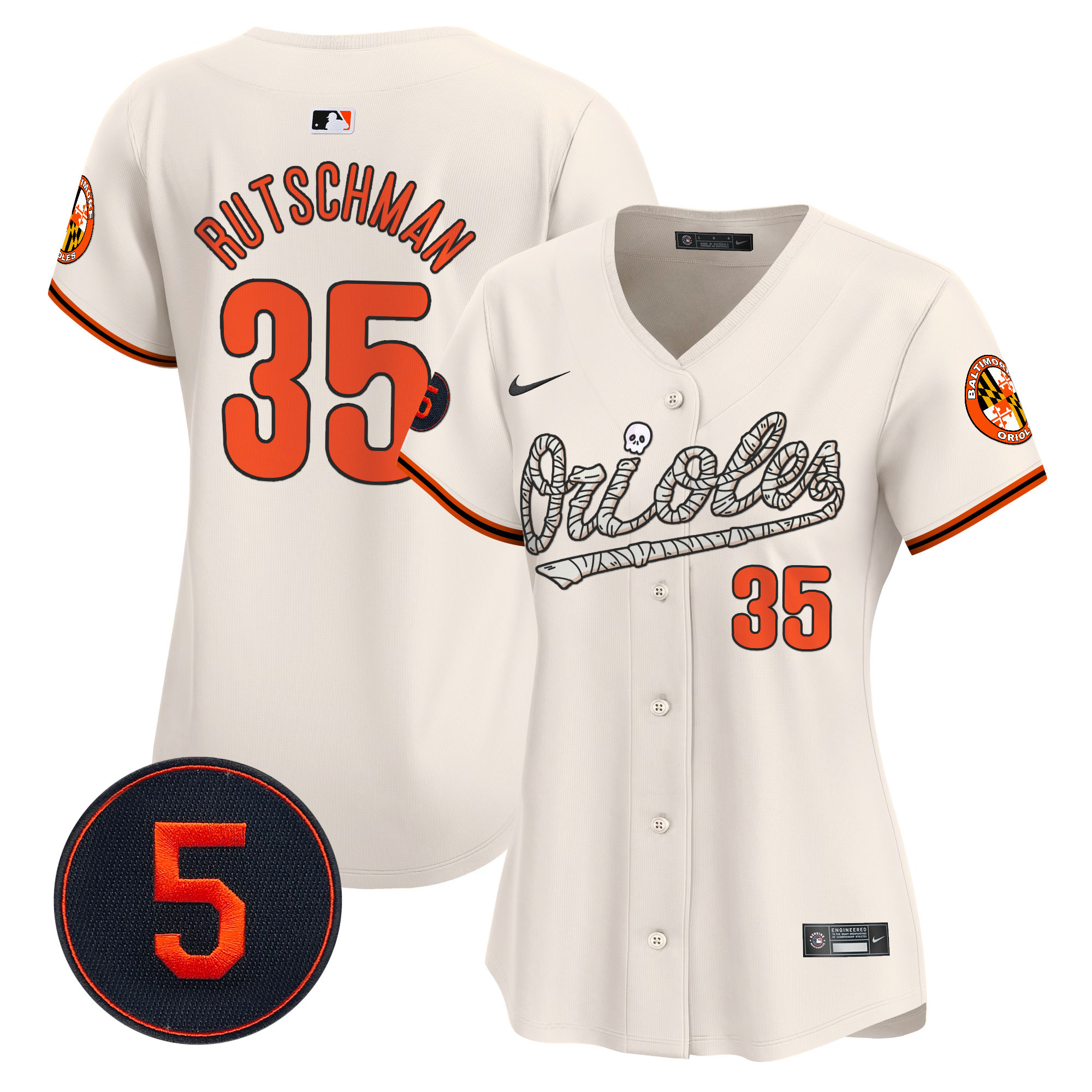 Women’s Baltimore Orioles Halloween Vapor Premier Limited Jersey - All Stitched - Image 17