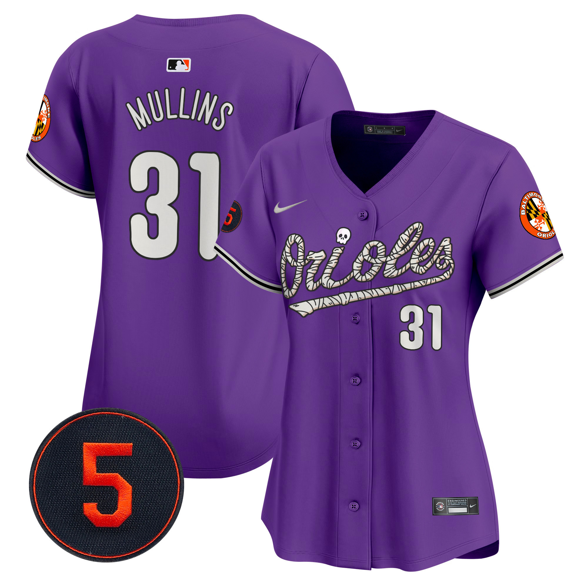 Women’s Baltimore Orioles Halloween Vapor Premier Limited Jersey - All Stitched - Image 28