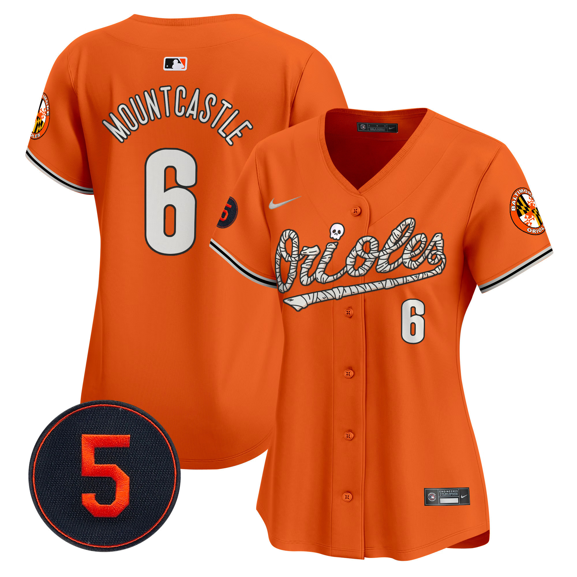 Women’s Baltimore Orioles Halloween Vapor Premier Limited Jersey - All Stitched - Image 3