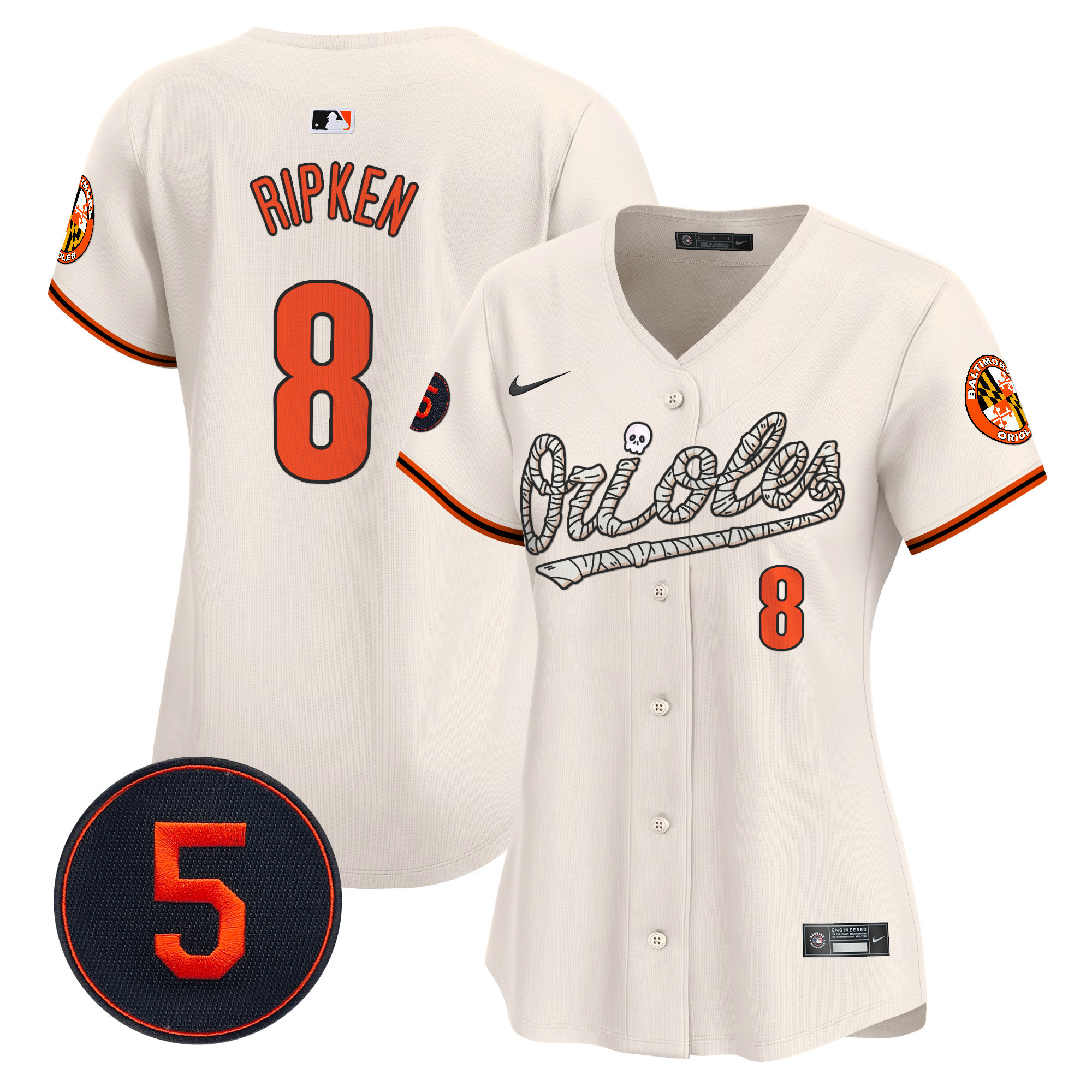 Women’s Baltimore Orioles Halloween Vapor Premier Limited Jersey - All Stitched - Image 22