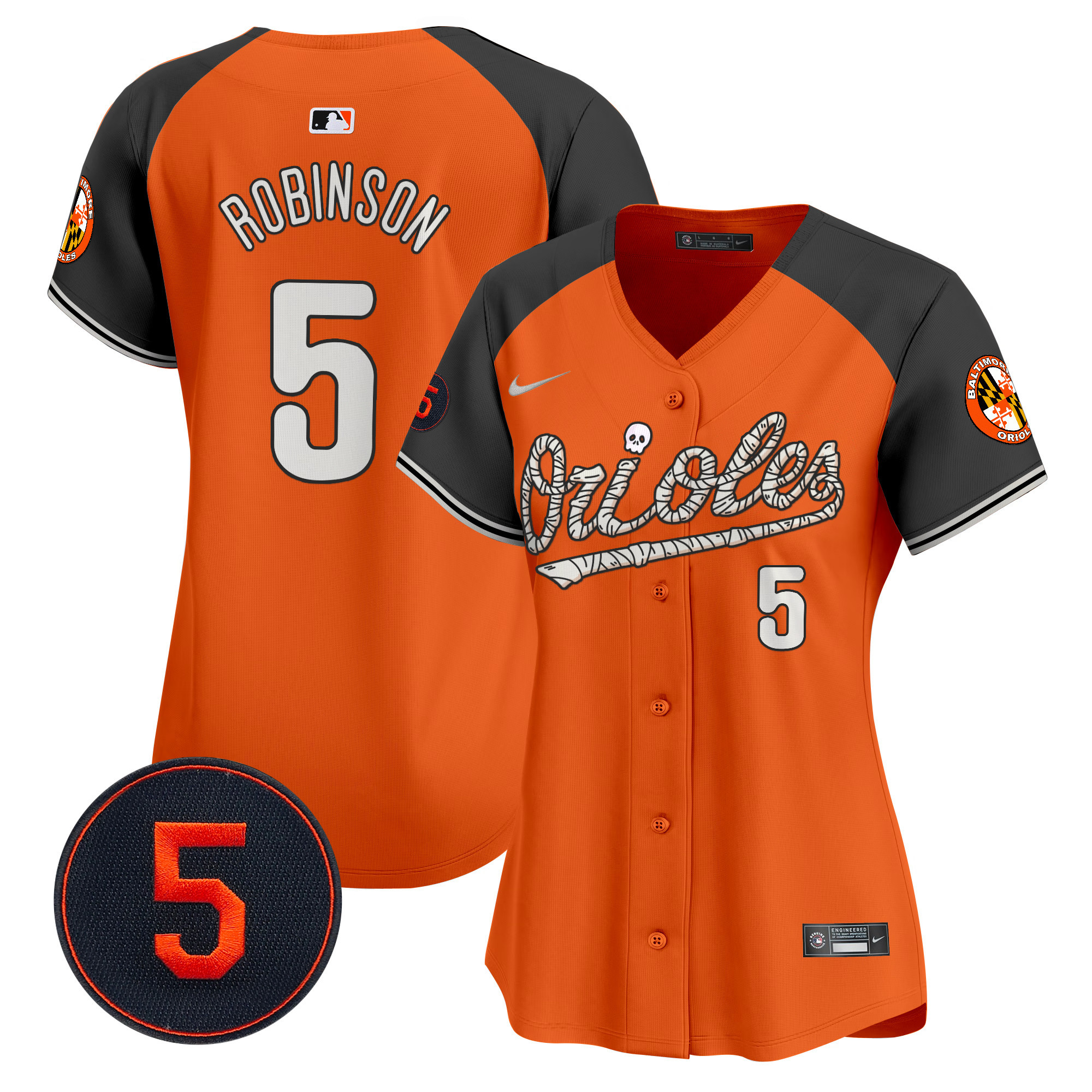 Women’s Baltimore Orioles Halloween Vapor Premier Limited Jersey - All Stitched - Image 34