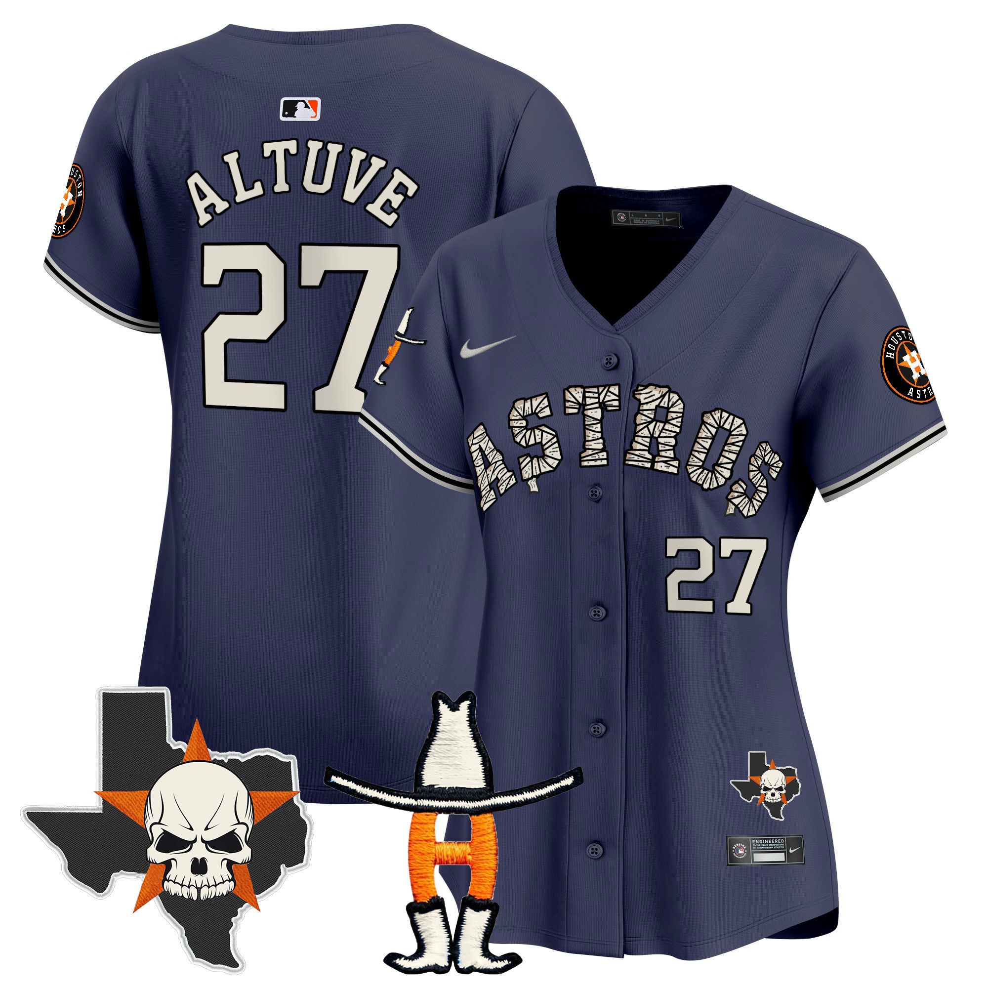 Women's Houston Astros Halloween Vapor Premier Limited Jersey - All Stitched - Image 32