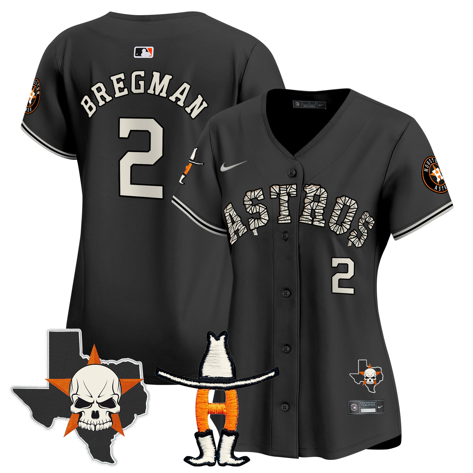 Women's Houston Astros Halloween Vapor Premier Limited Jersey - All Stitched - Image 13