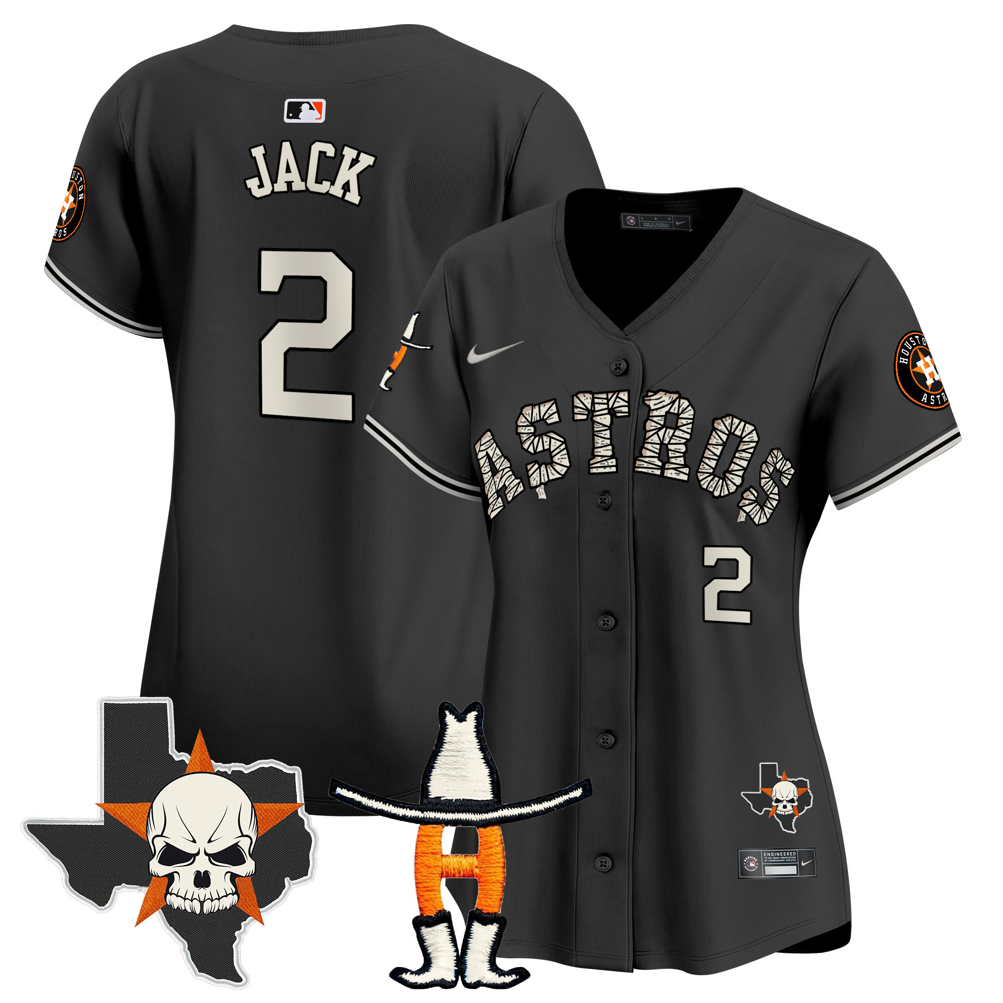 Women's Houston Astros Halloween Vapor Premier Limited Jersey - All Stitched - Image 12