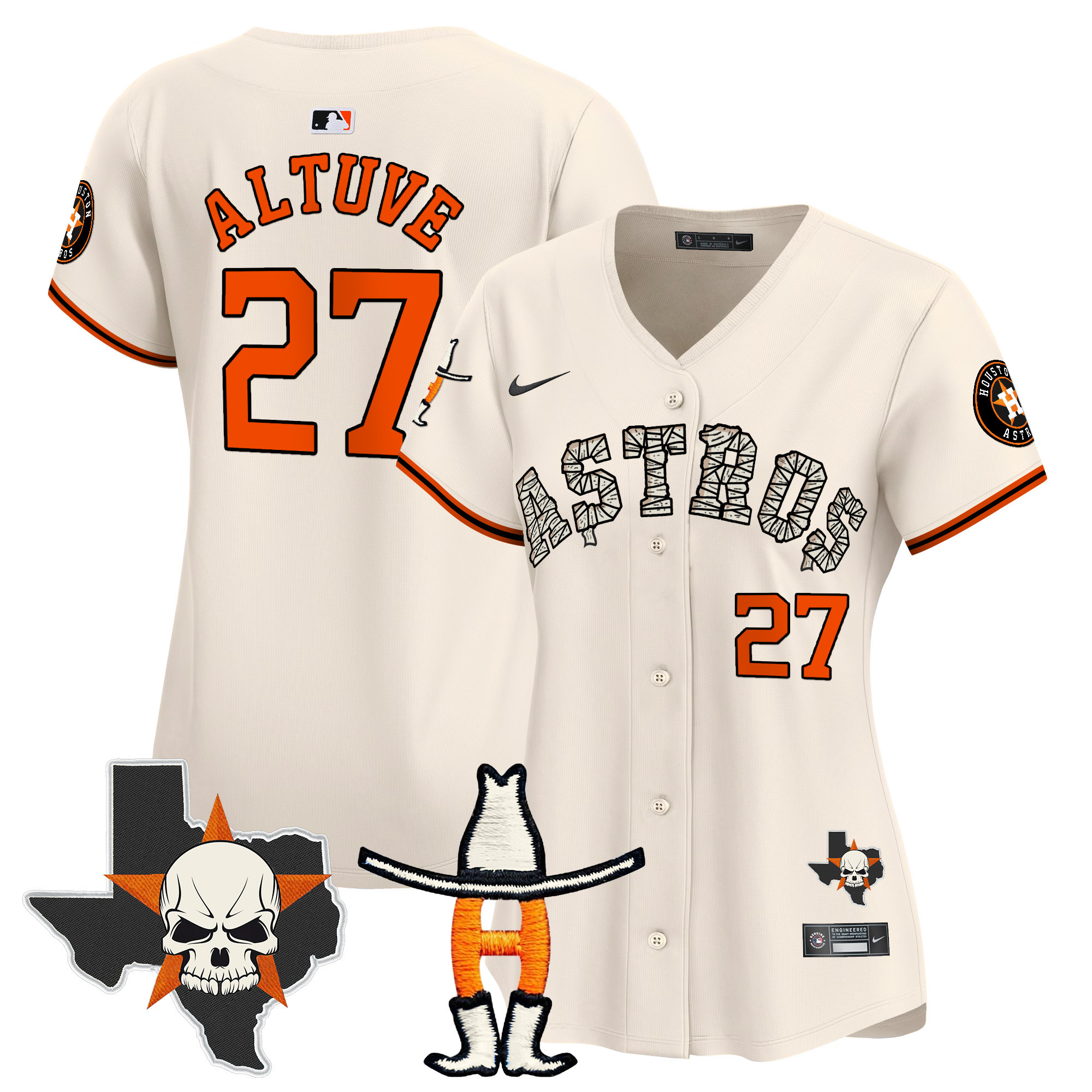 Women's Houston Astros Halloween Vapor Premier Limited Jersey - All Stitched - Image 23