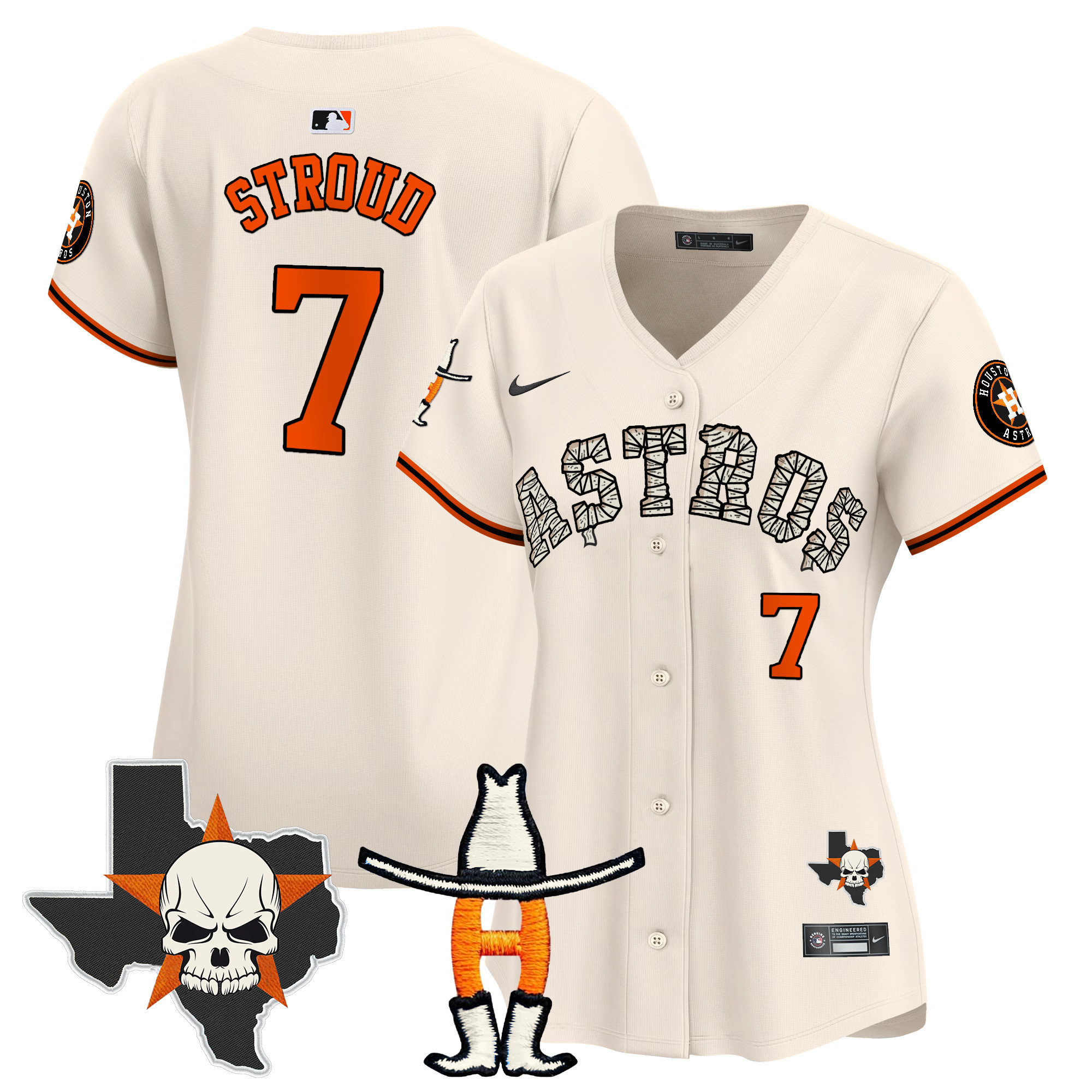 Women's Houston Astros Halloween Vapor Premier Limited Jersey - All Stitched - Image 20