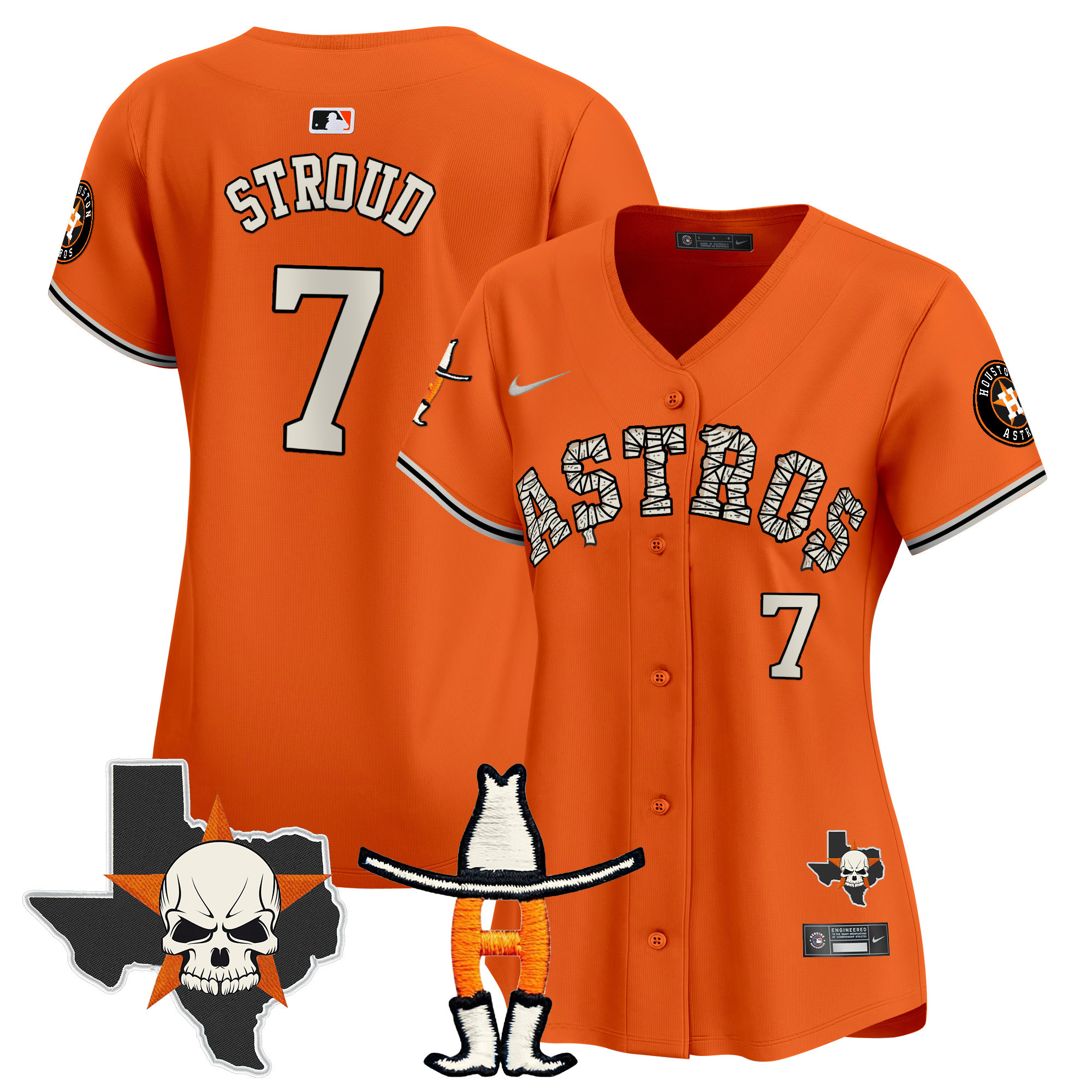 Women's Houston Astros Halloween Vapor Premier Limited Jersey - All Stitched - Image 2