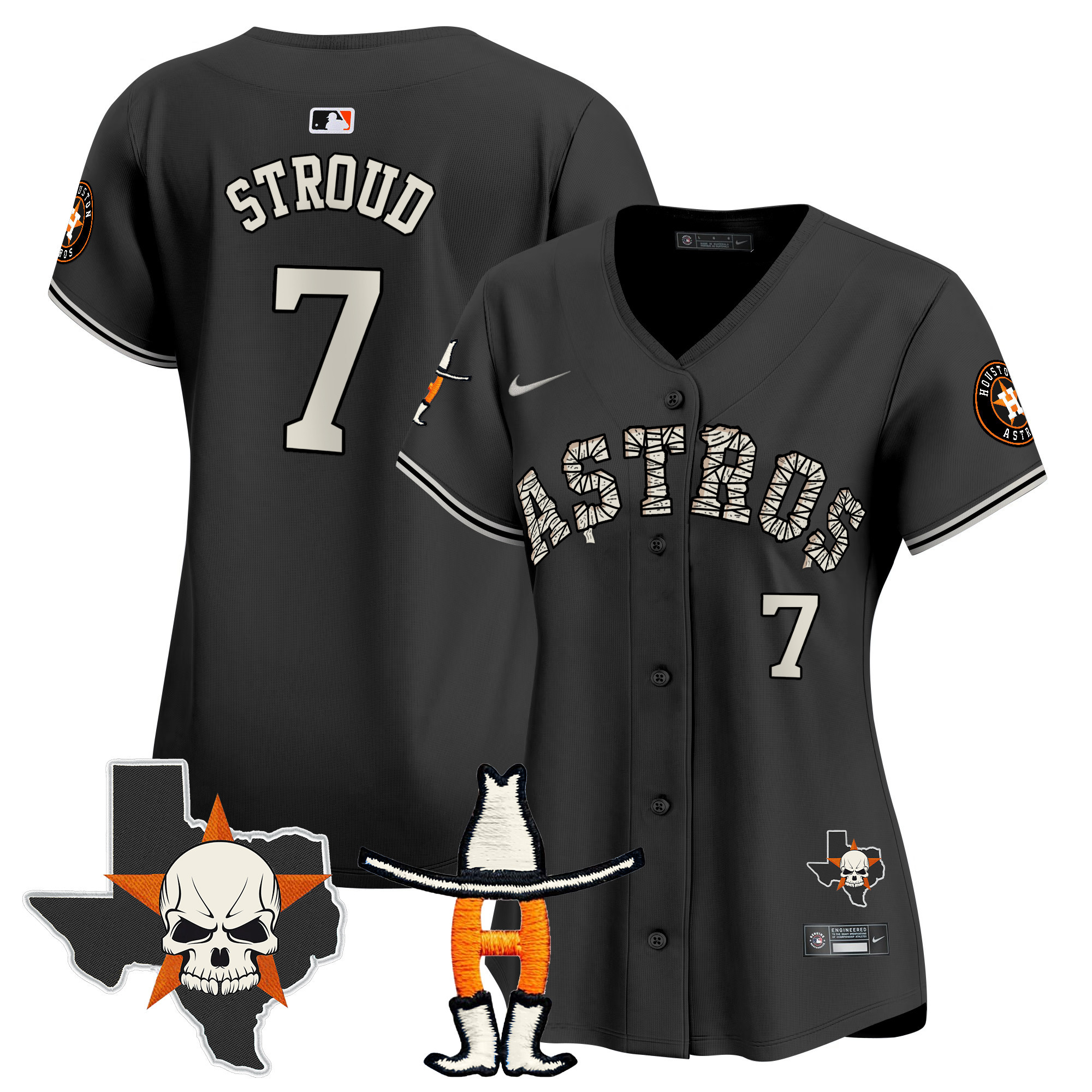 Women's Houston Astros Halloween Vapor Premier Limited Jersey - All Stitched - Image 11