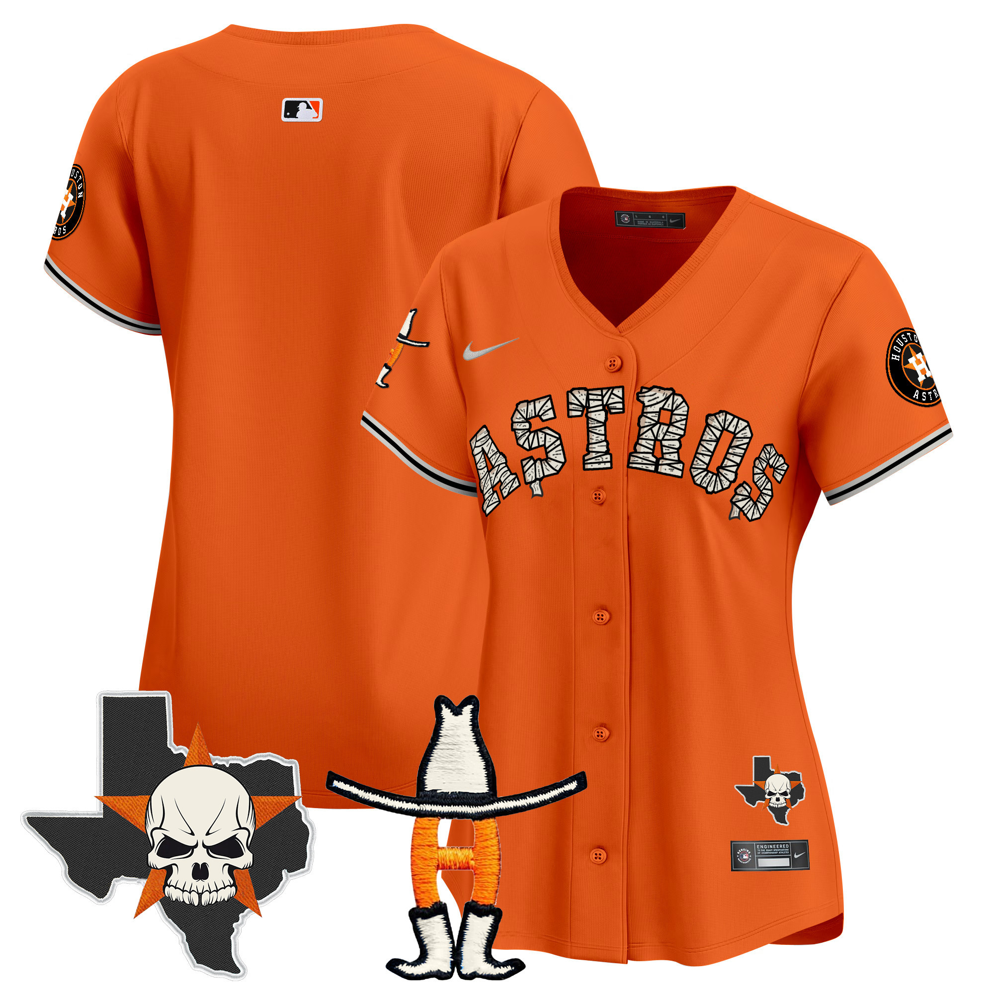 Women's Houston Astros Halloween Vapor Premier Limited Jersey - All Stitched - Image 9