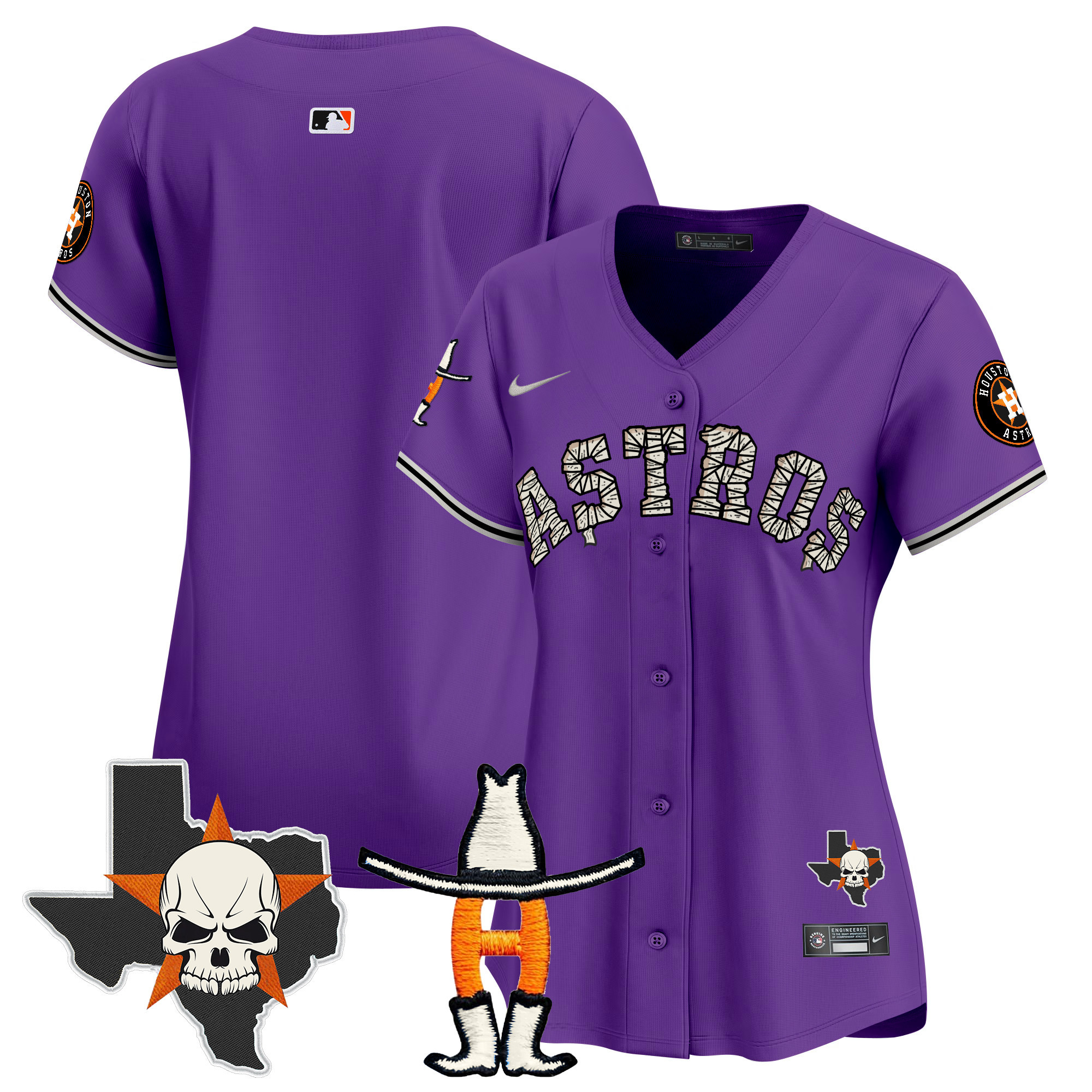 Women's Houston Astros Halloween Vapor Premier Limited Jersey - All Stitched - Image 45