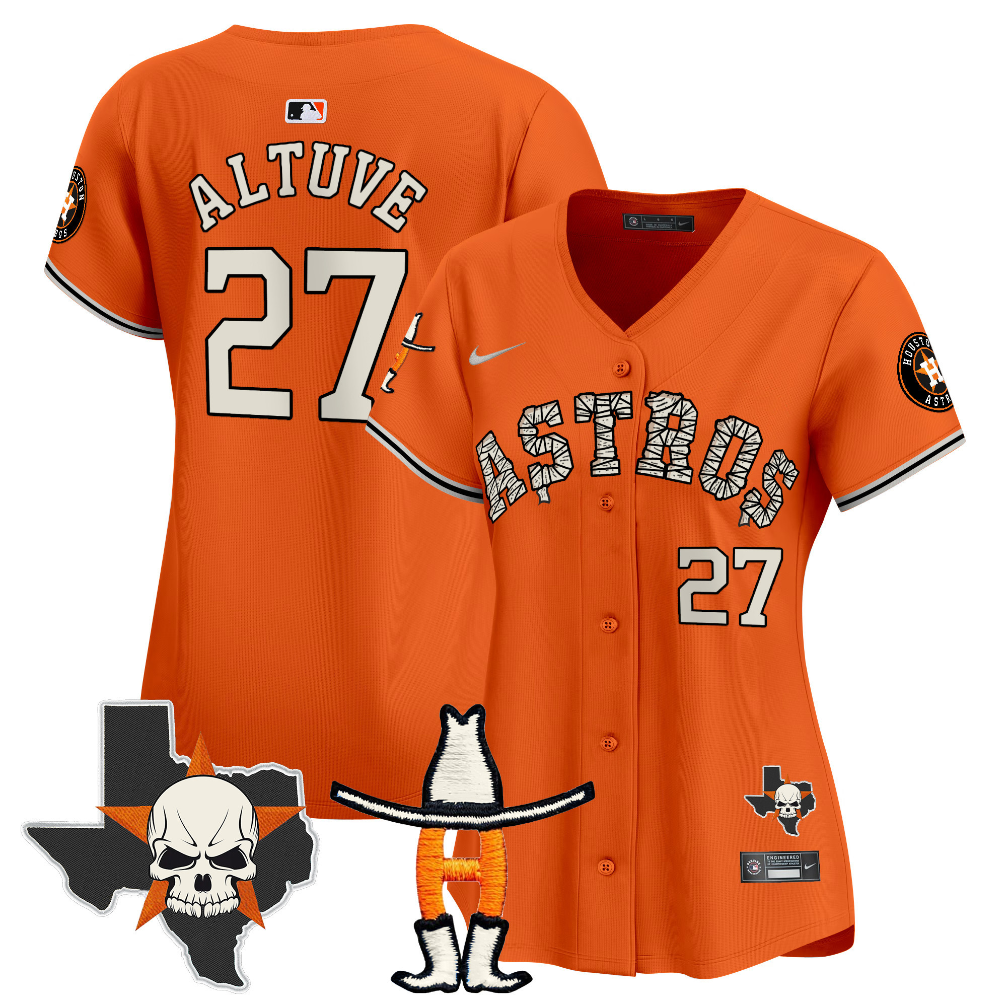 Women's Houston Astros Halloween Vapor Premier Limited Jersey - All Stitched - Image 5