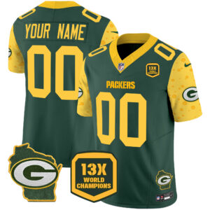 Green Bay Packers 2025 Cheese Vapor Limited Custom Jersey – All Stitched